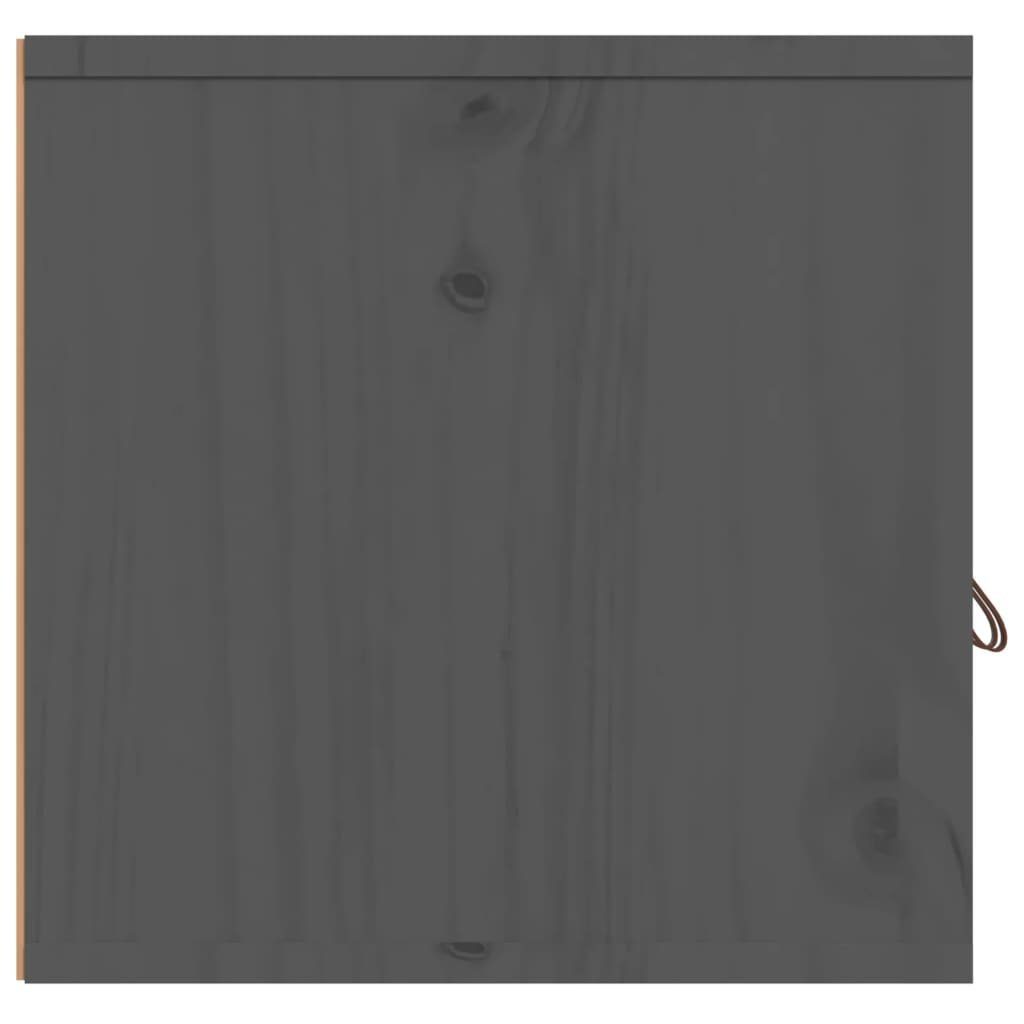 Wandregal Kiefer cm Massivholz 60x30x30 Wandschrank Grau furnicato