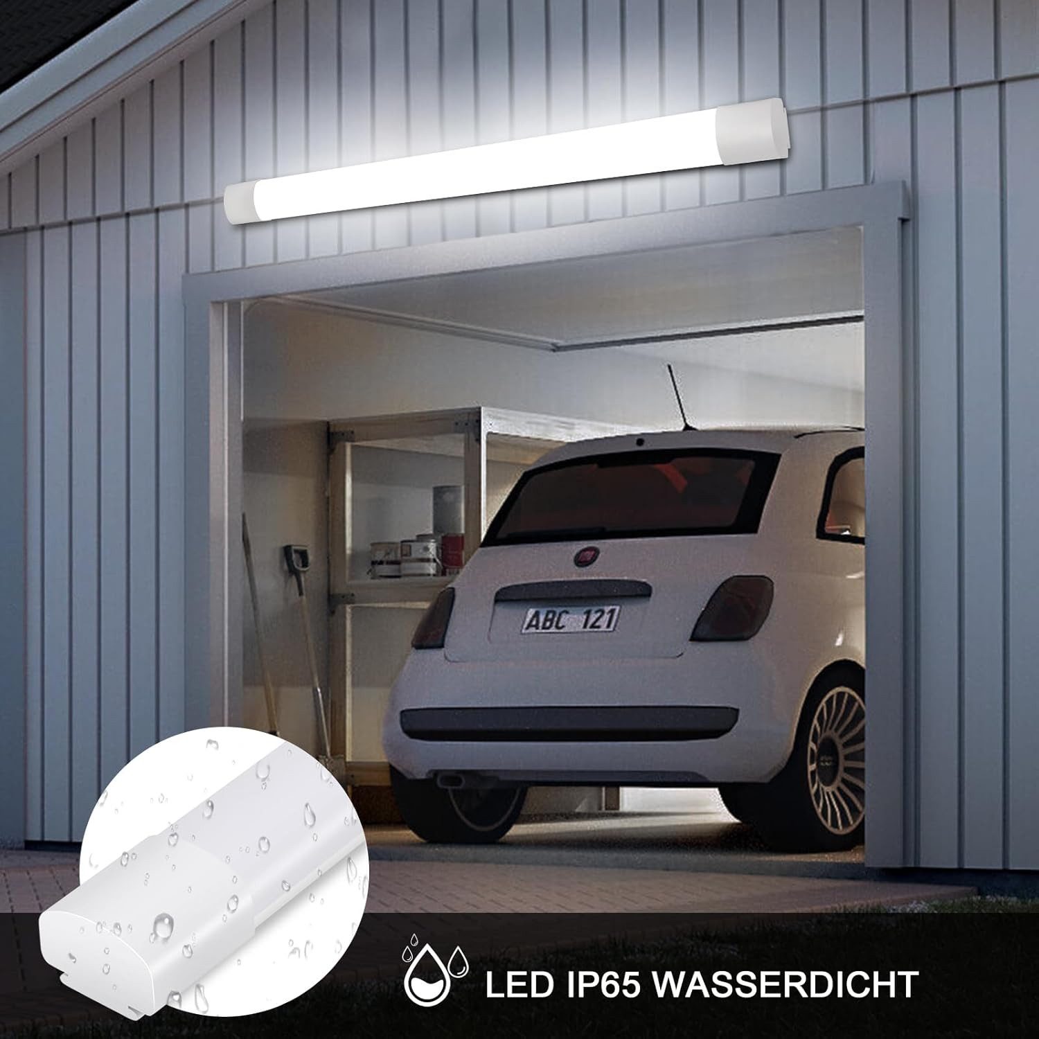 Oraymin LED Deckenleuchte Feuchtraumleuchte 60cm/90cm/120cm/150cm, 4000K, günstig online kaufen