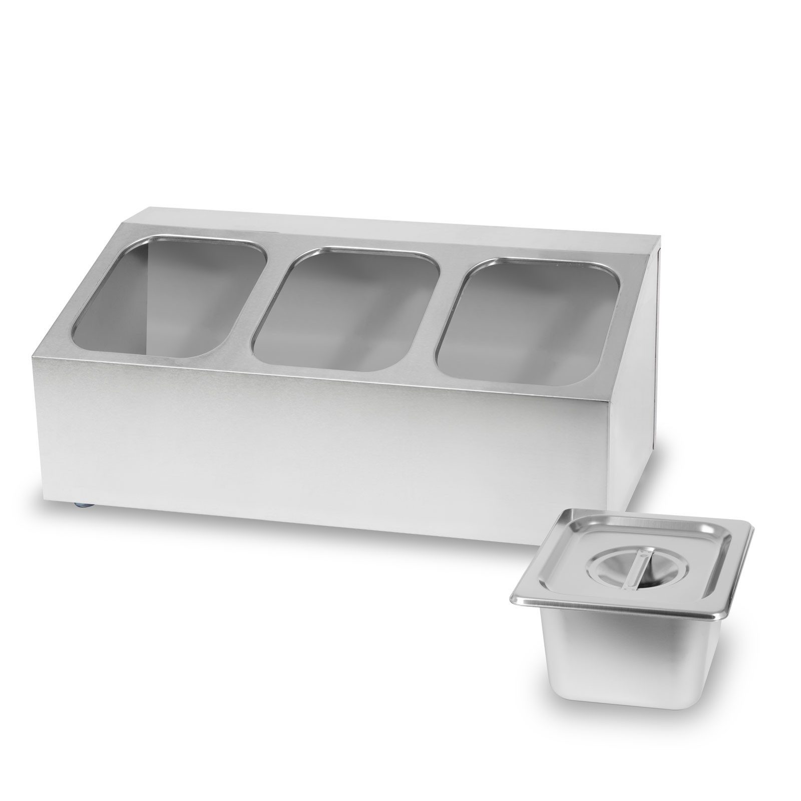 vertes Speisenwärmer 3 x 1/6 GN Gastronorm, (100mm Tief, Hygienisch Rostfrei Kratzfest Temperaturbeständig von -40 bis 300°C), für Bain Marie und Vielseitigen Einsatz in Gastronomie