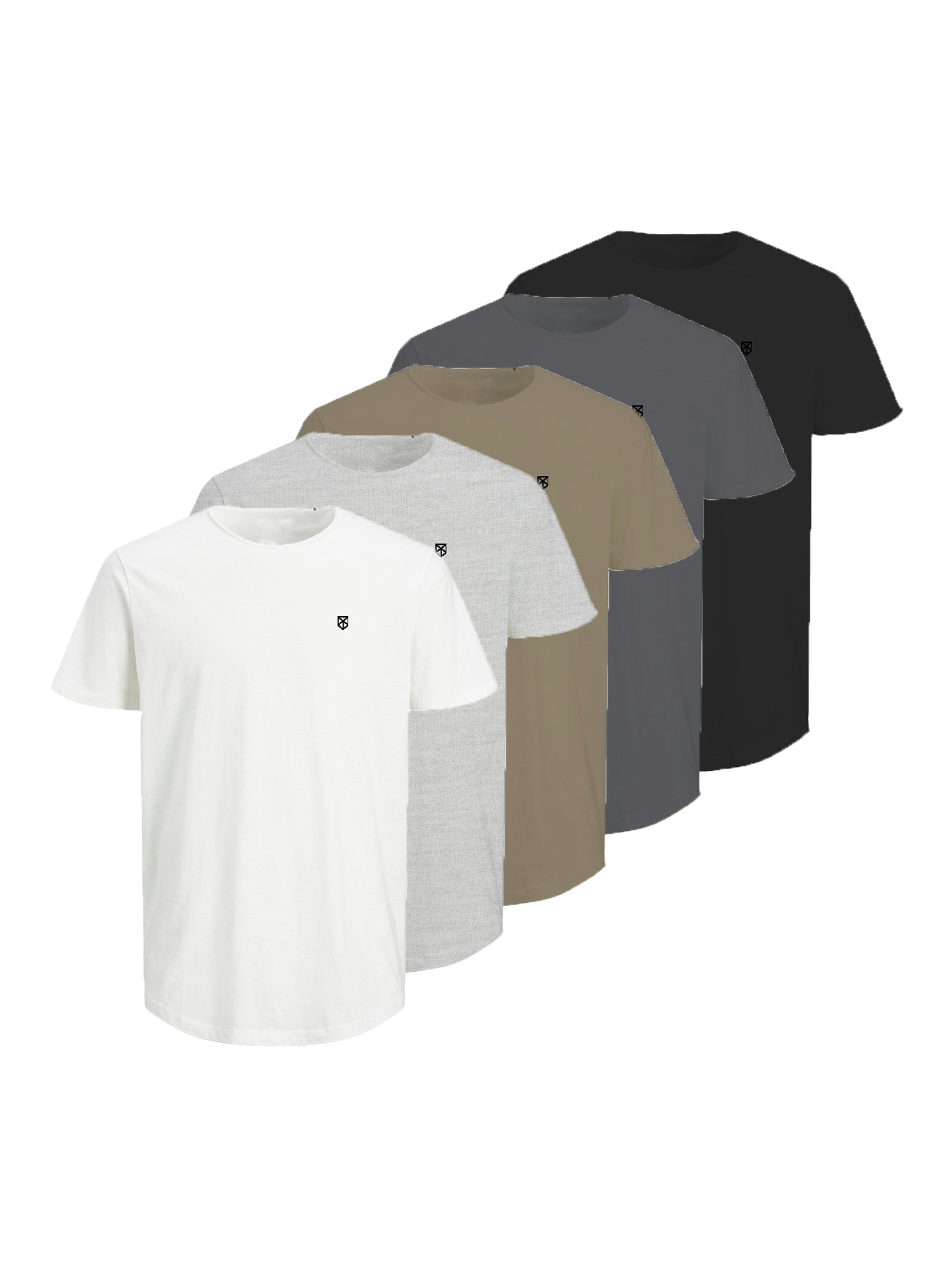 Jack & Jones Rundhalsshirt JPRBLABRODY TEE SS CREW NECK 5PK MP (Packung, 5-tlg)