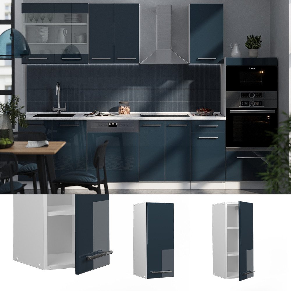 Vicco Hängeschrank Fame-Line, Dunkelblau Hochglanz/Weiß, 30 günstig online kaufen