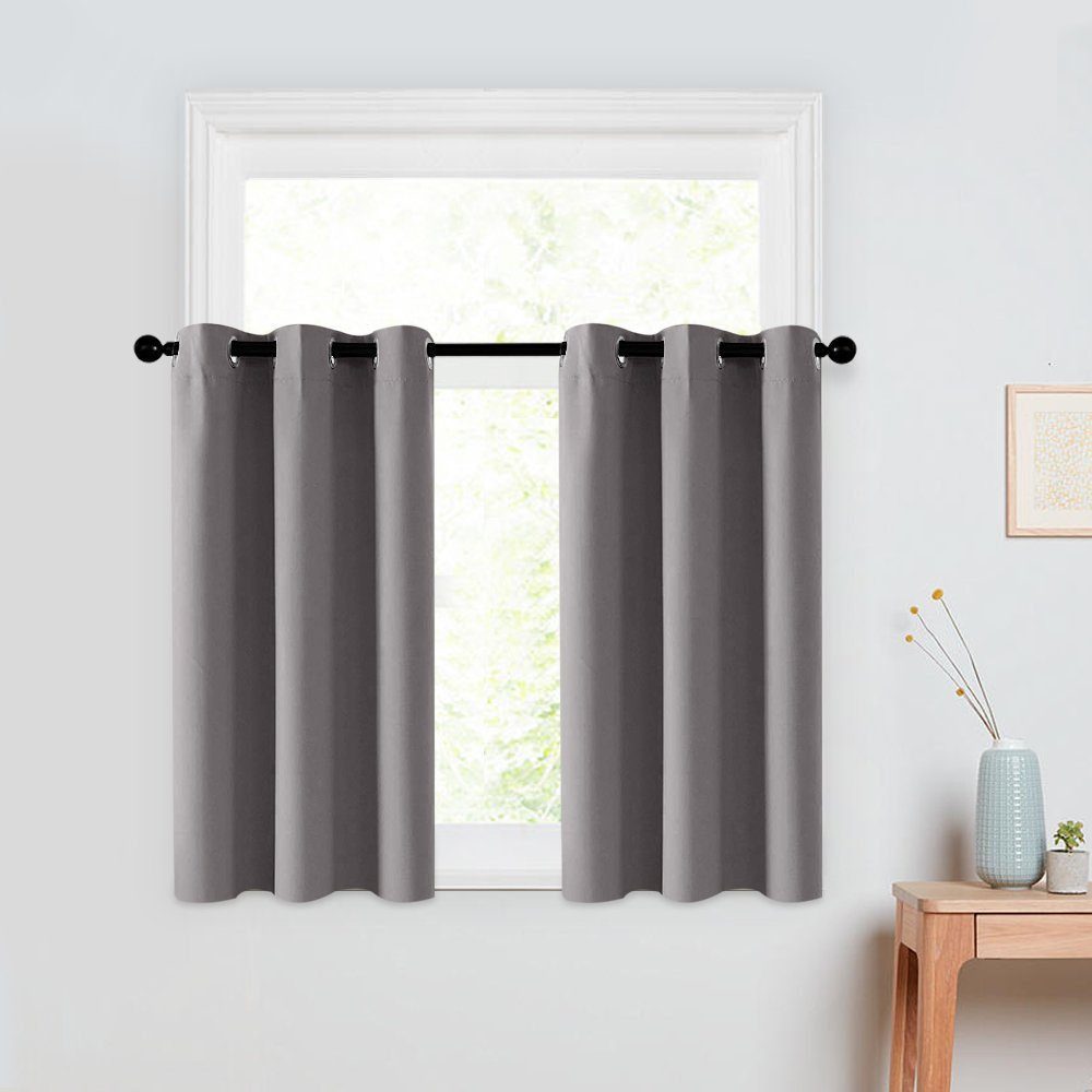 BYSURE Scheibengardine (2 St), Ösen, verdunkelnd, Bistrogardine Fensterscha günstig online kaufen