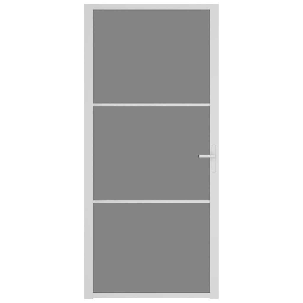Thumbnail - vidaXL Haustür Innentür 93x201,5 cm Weiß ESG-Glas und Aluminium (1-St)