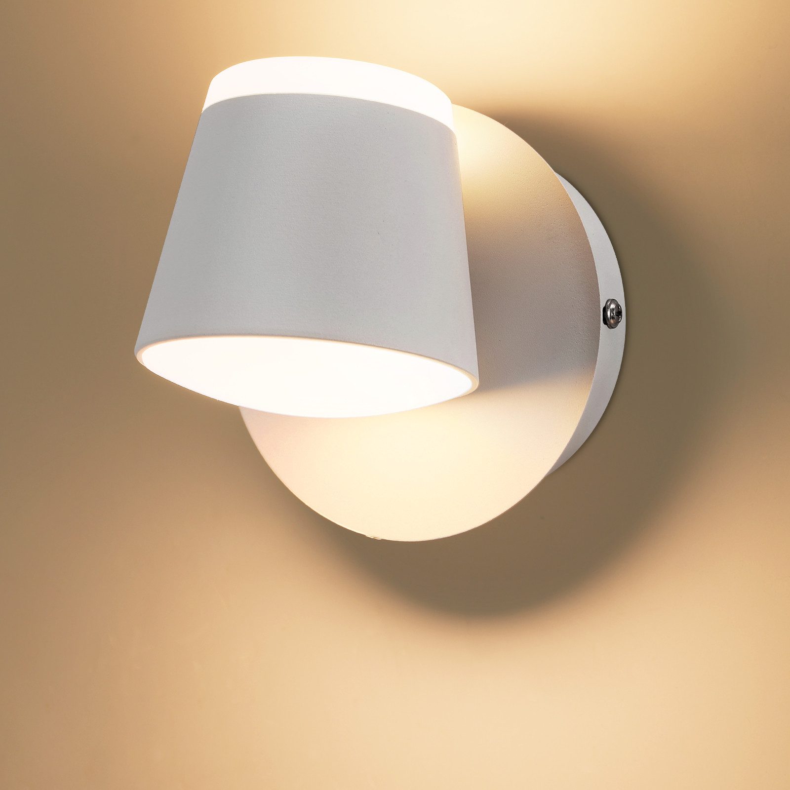 BlingBin Wandleuchte LED Wandlampe Drehbare Bettleuchte Lesen Lampe, 8W LED Wandstrahler Auf und ab Einstellbarer Lichtstrahl, LED fest integriert, warmes Licht, Wandbeleuchtung für Schlafzimmer Wohnzimmer Flur Treppenhaus