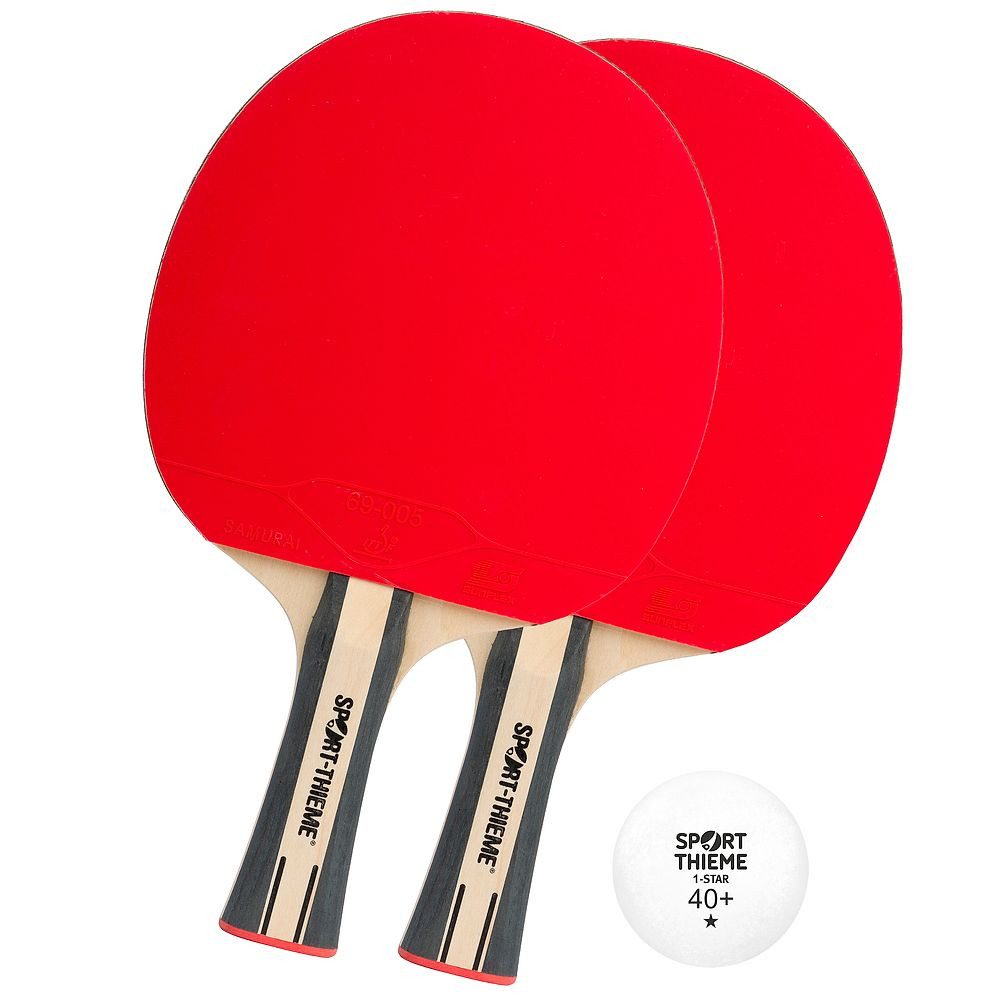 Sport-Thieme Tischtennisschläger Tischtennisschläger-Set Fun, Kontrollierter Ballwechsel für Anfänger und Fortgeschrittene