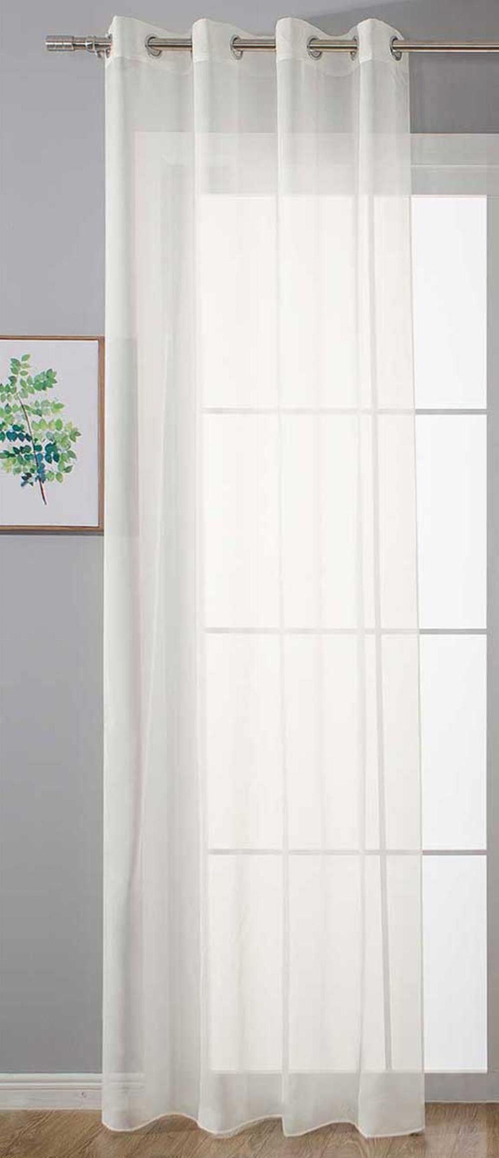 Gardinenbox Gardine (1 St), Ösen, transparent, Voile, Store Bleibandabschlu günstig online kaufen