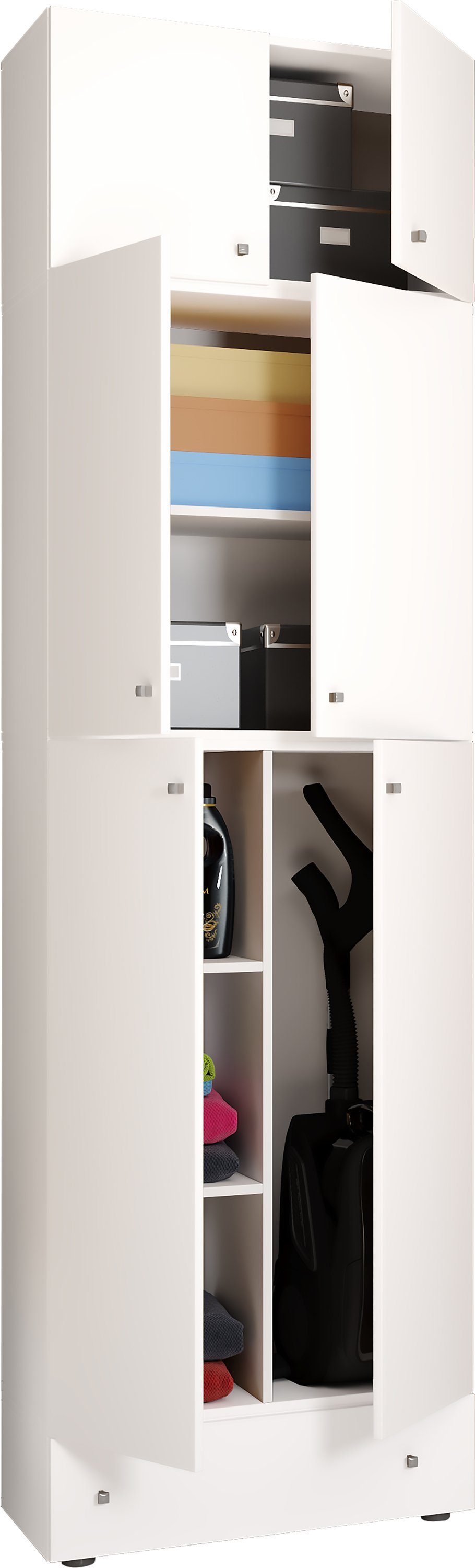 VCM Mehrzweckschrank Holz Besenschrank Staubsauger Putzschrank günstig online kaufen