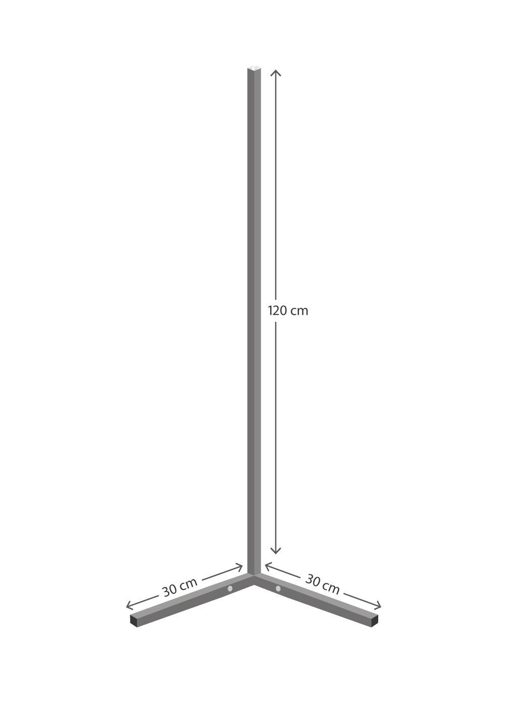 beschichtet cm 120 Stehlampe Aluminiumkörper, Opviq elektrostatisch