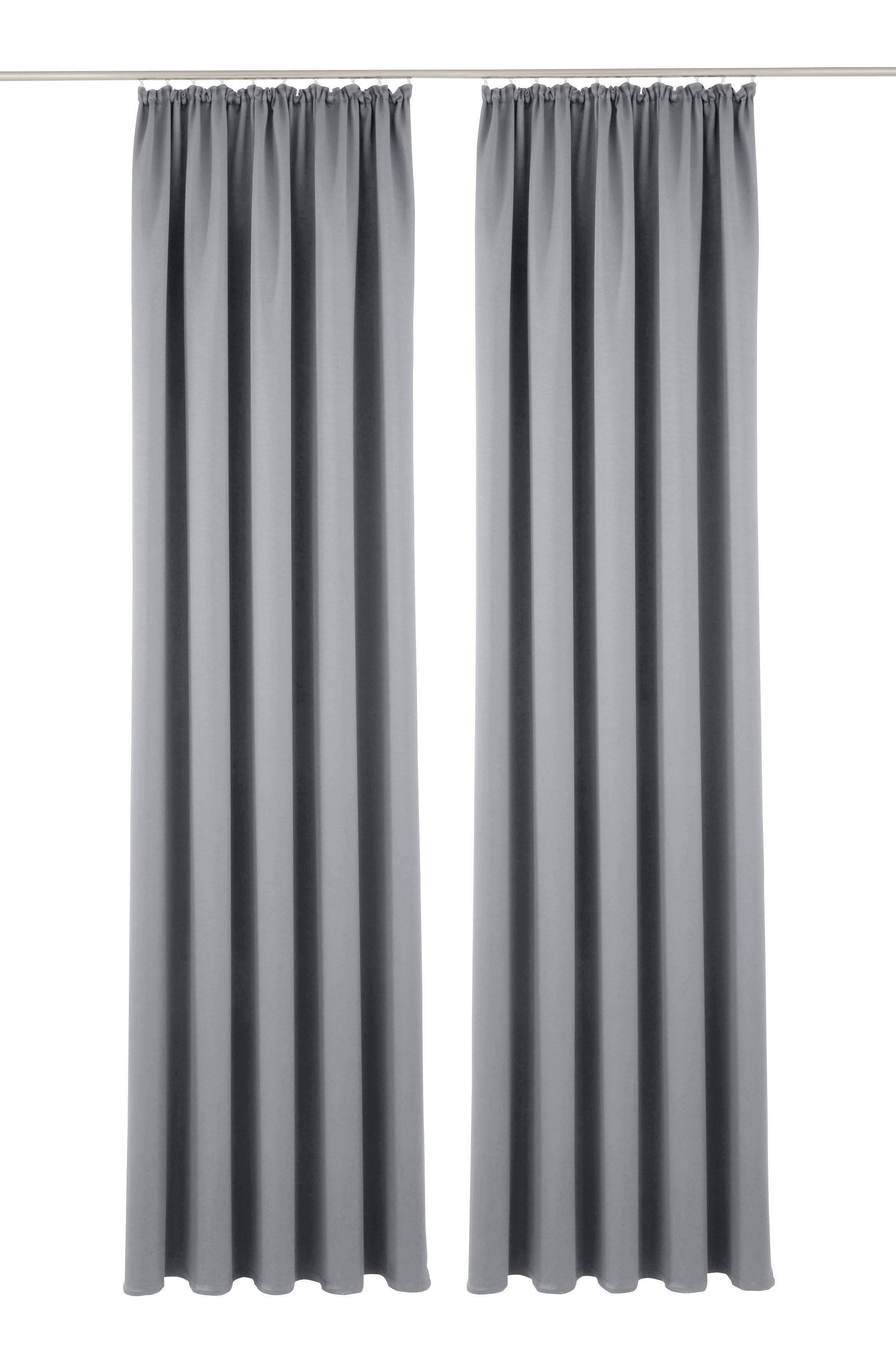 OTTO home Verdunkelungsvorhang Solana, Gardinen mit Kräuselband, verdunkelnd, 2er Set, Topseller (2 St), Kräuselband, verdunkelnd, 2er-Set Verdunklungsvorhang m – Bild 2 von 5