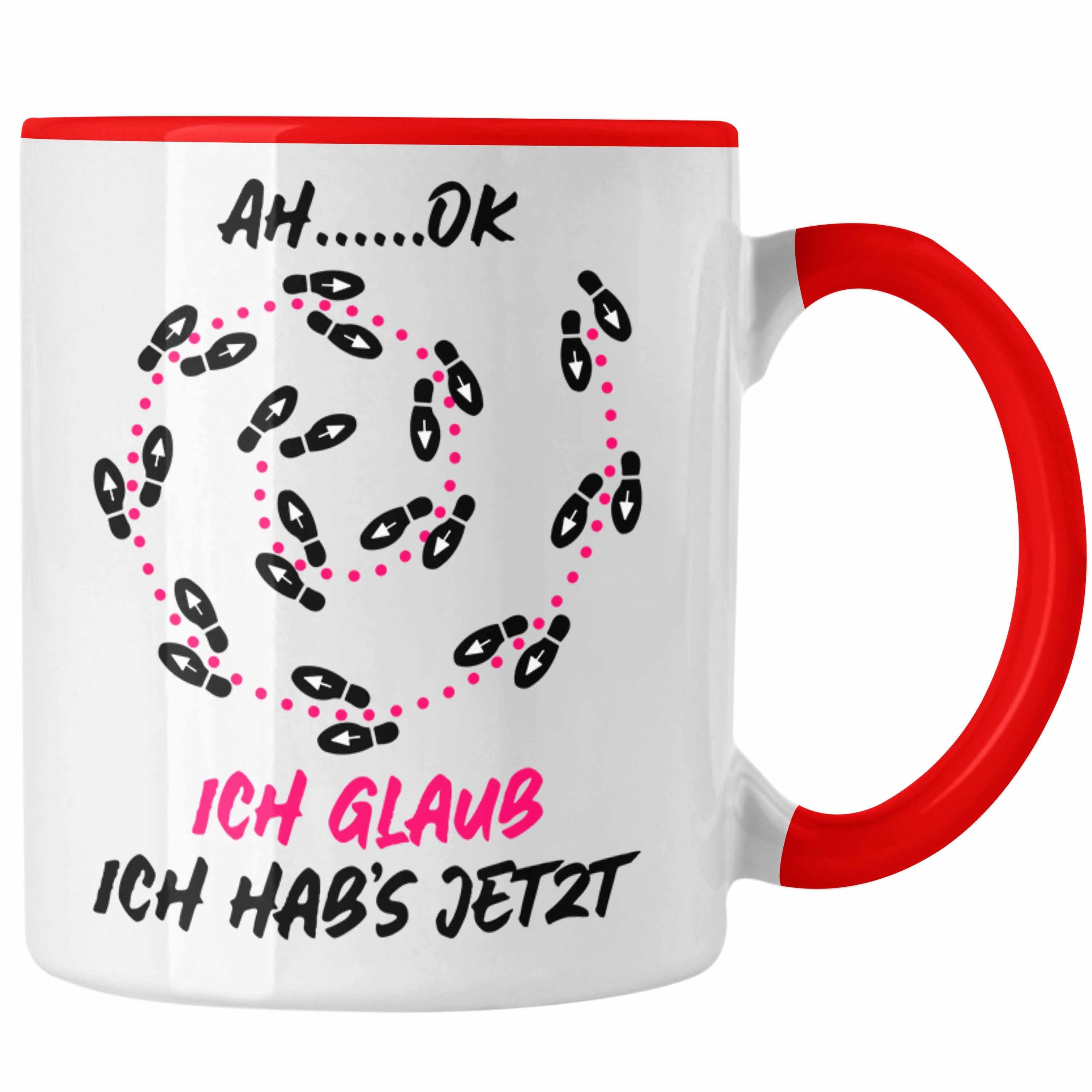 Trendation Tasse Tänzer Tänzerin Tasse Geschenk Sprüche Männer Frauen Tanzlehrer Gesche Rot