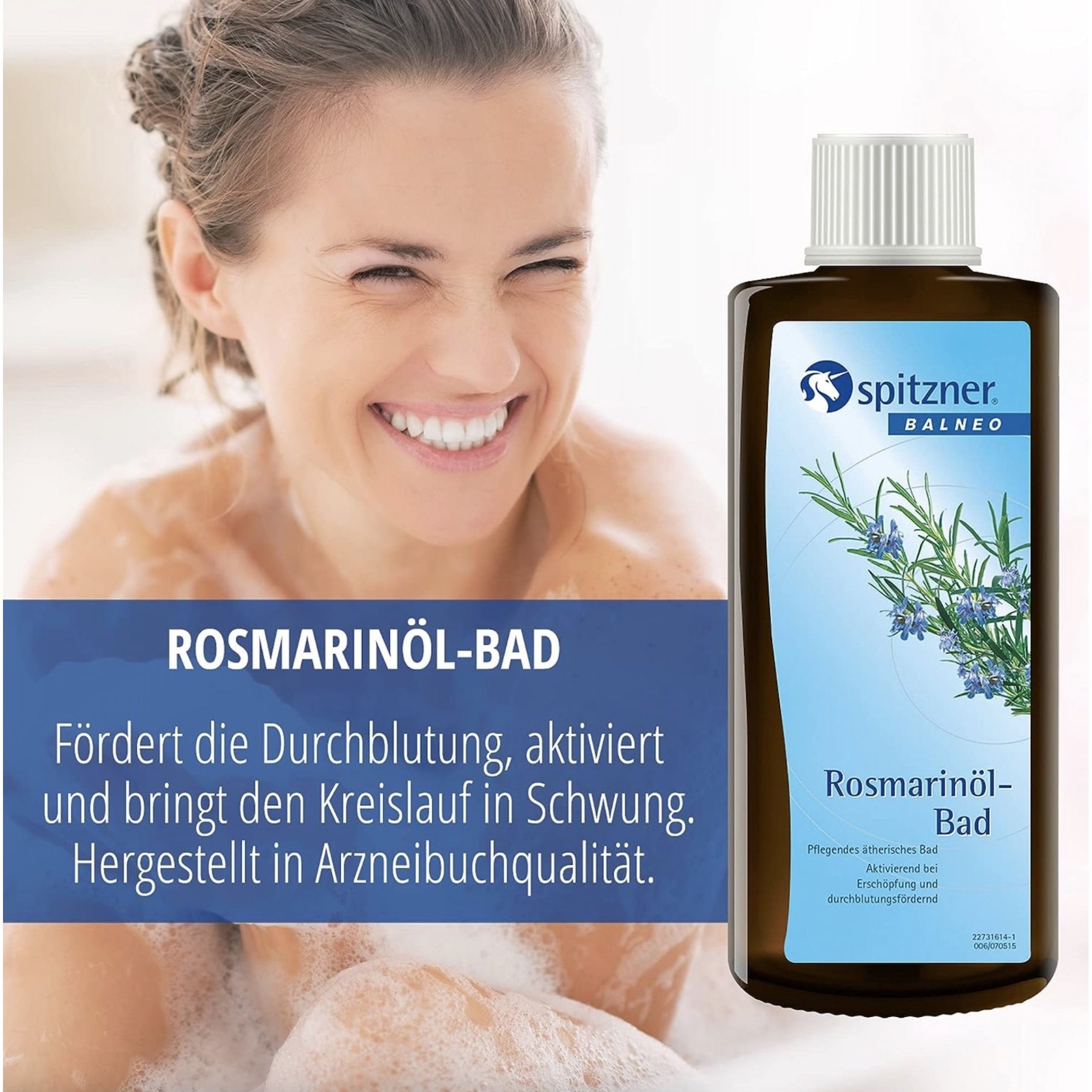 Spitzner Badezusatz Spitzner Rosmarinöl Bad 190 ml Gesundheitsfördernde Badezusatz mit