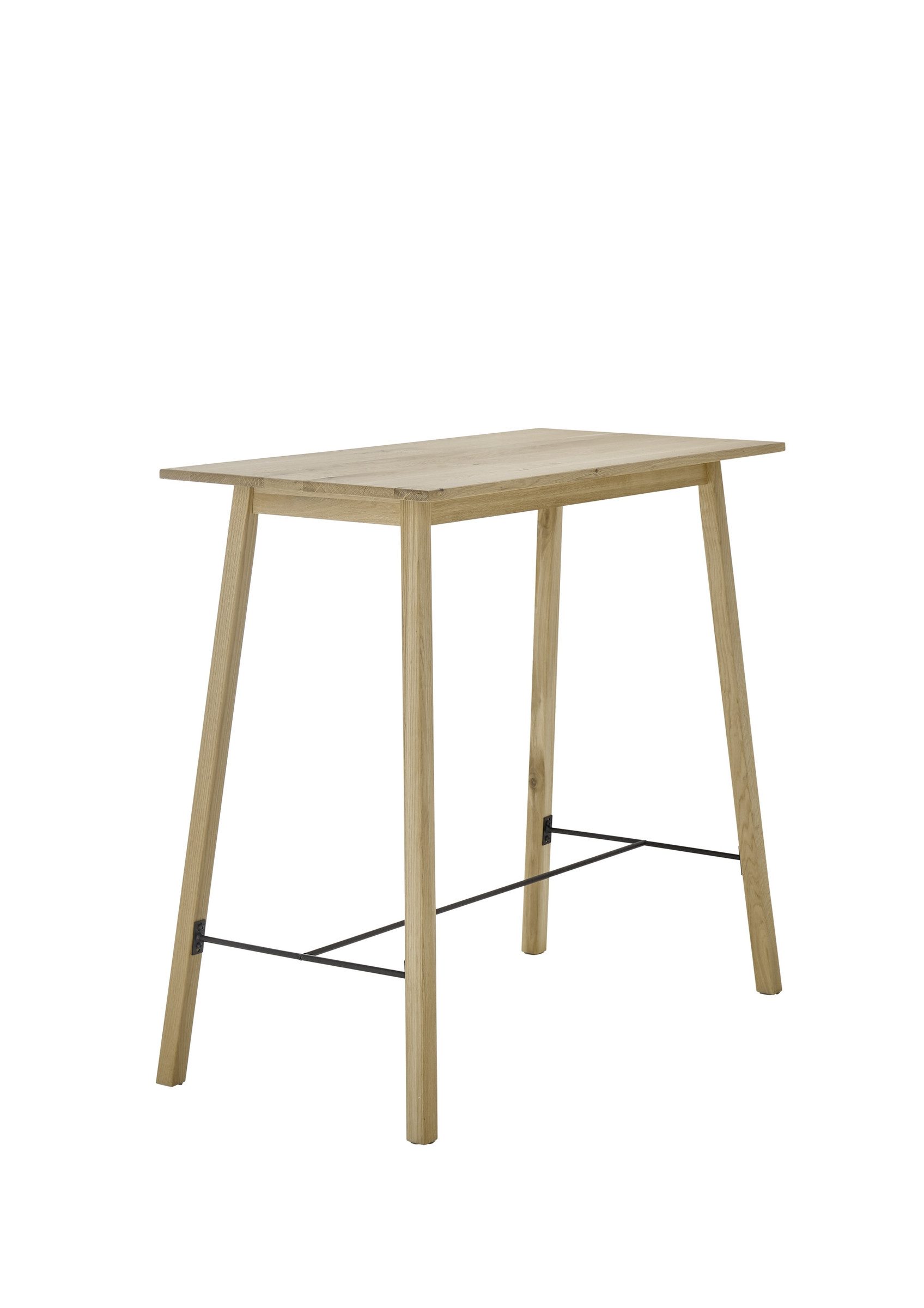 PREISBRECHER Bartisch Jules, in Eiche, schwarz, Massivholz, Metall - 120x104x60cm (BxHxT)