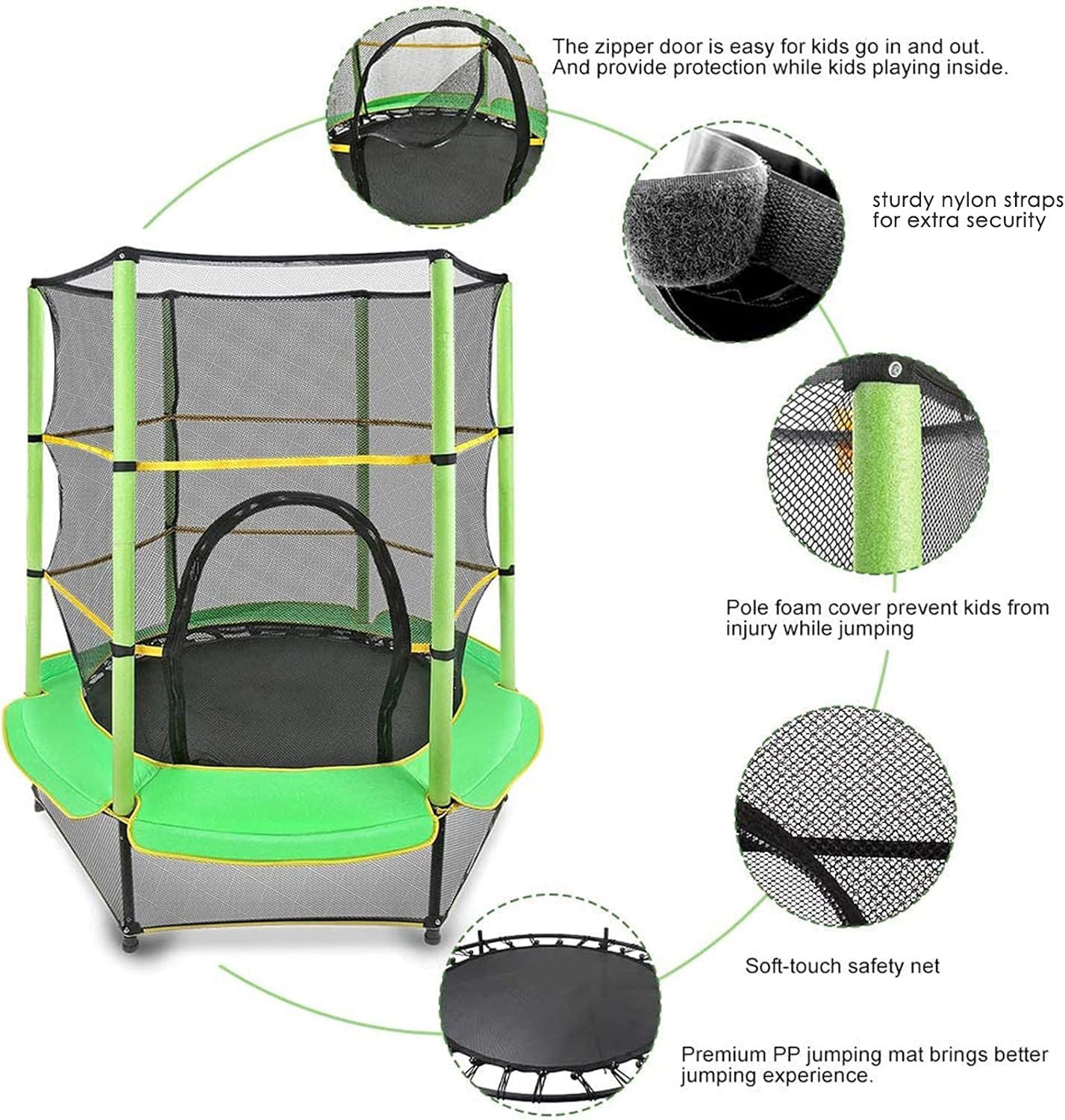 Diyarts Kindertrampolin, Ø 140 cm, (Indoor günstig online kaufen