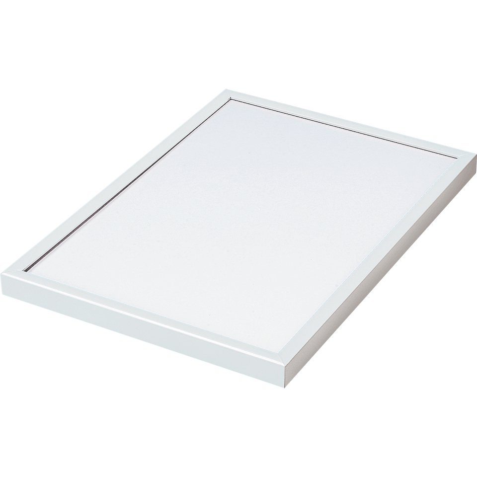 Hinweisschild Wechselrahmen, spitze Ecken, weiß, Aluminium, Einlegemaß 700x1000mm