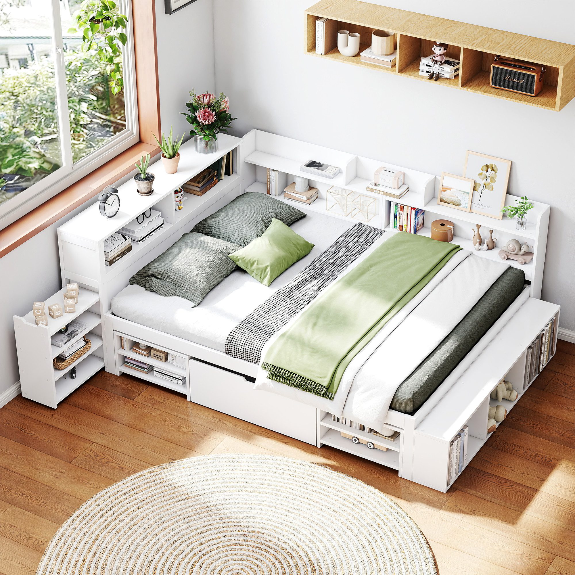 HAUSS SPOLE Holzbett 140x200cm mit Schubladen, günstig online kaufen
