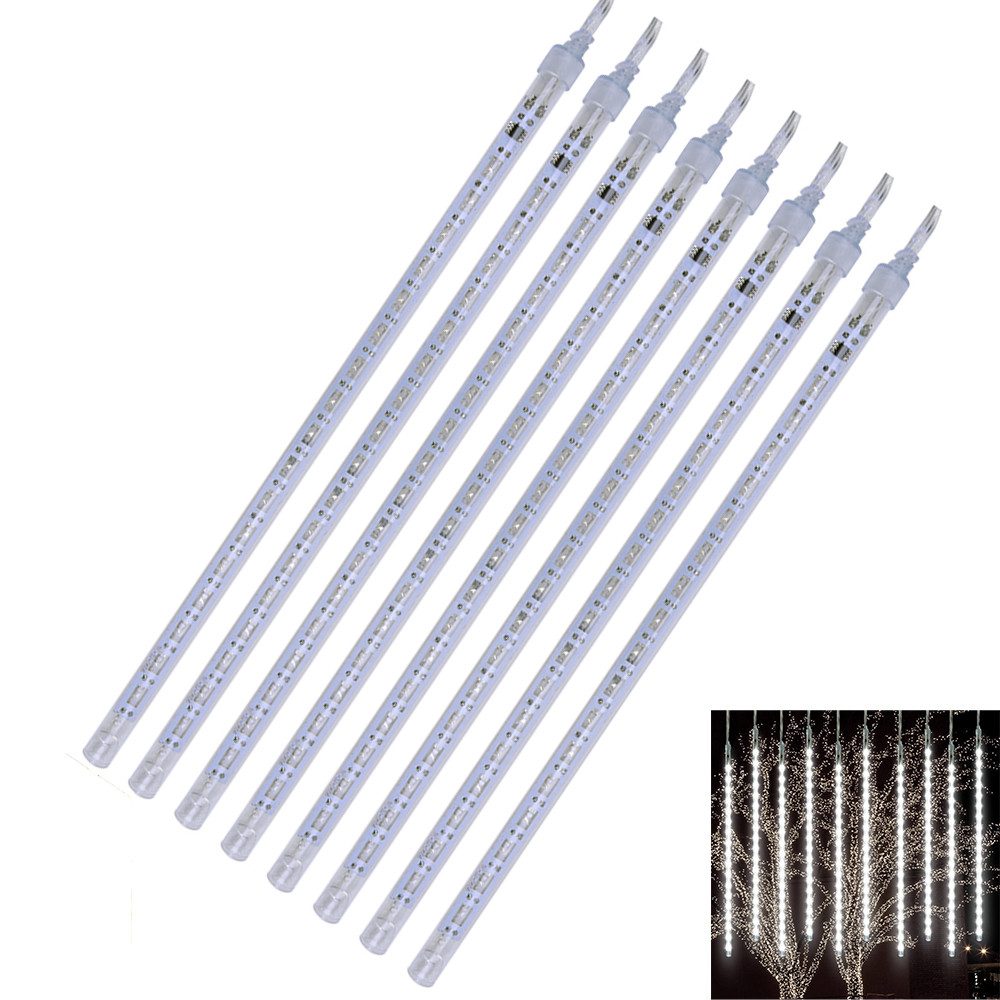 Merry 2024 LED-Lichterkette LED-Lichterkette Meteorschauer Regen Lichter,LED Dekolicht, Wasserdicht,Eiszapfen Regentropfen,30/50cm,LED Dekolicht