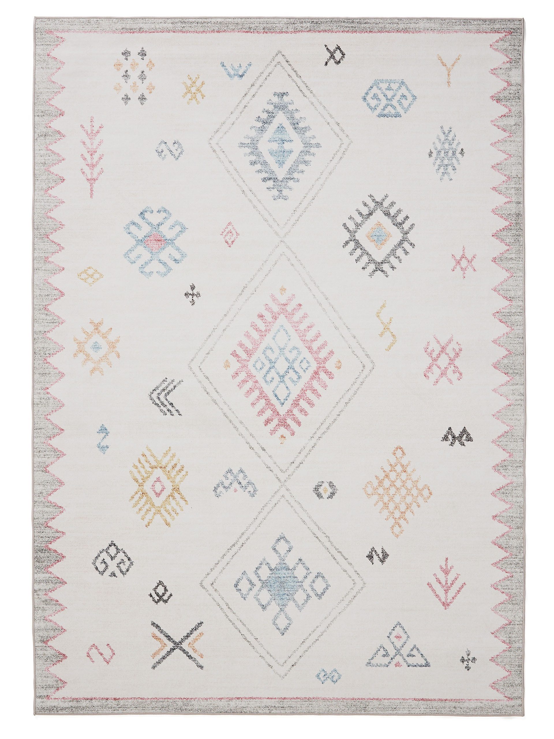 Interiyou Teppich Gent, Rechteckig, Höhe: 5 mm, Vintage Kurzflor für Wohnzimmer, Schlafzimmer, waschbar, pflegeleicht