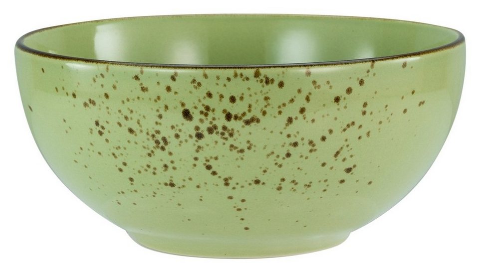 CreaTable Schale Buddha Bowl NATURE COLLECTION, Grün, Ø 18 cm, Steinzeug