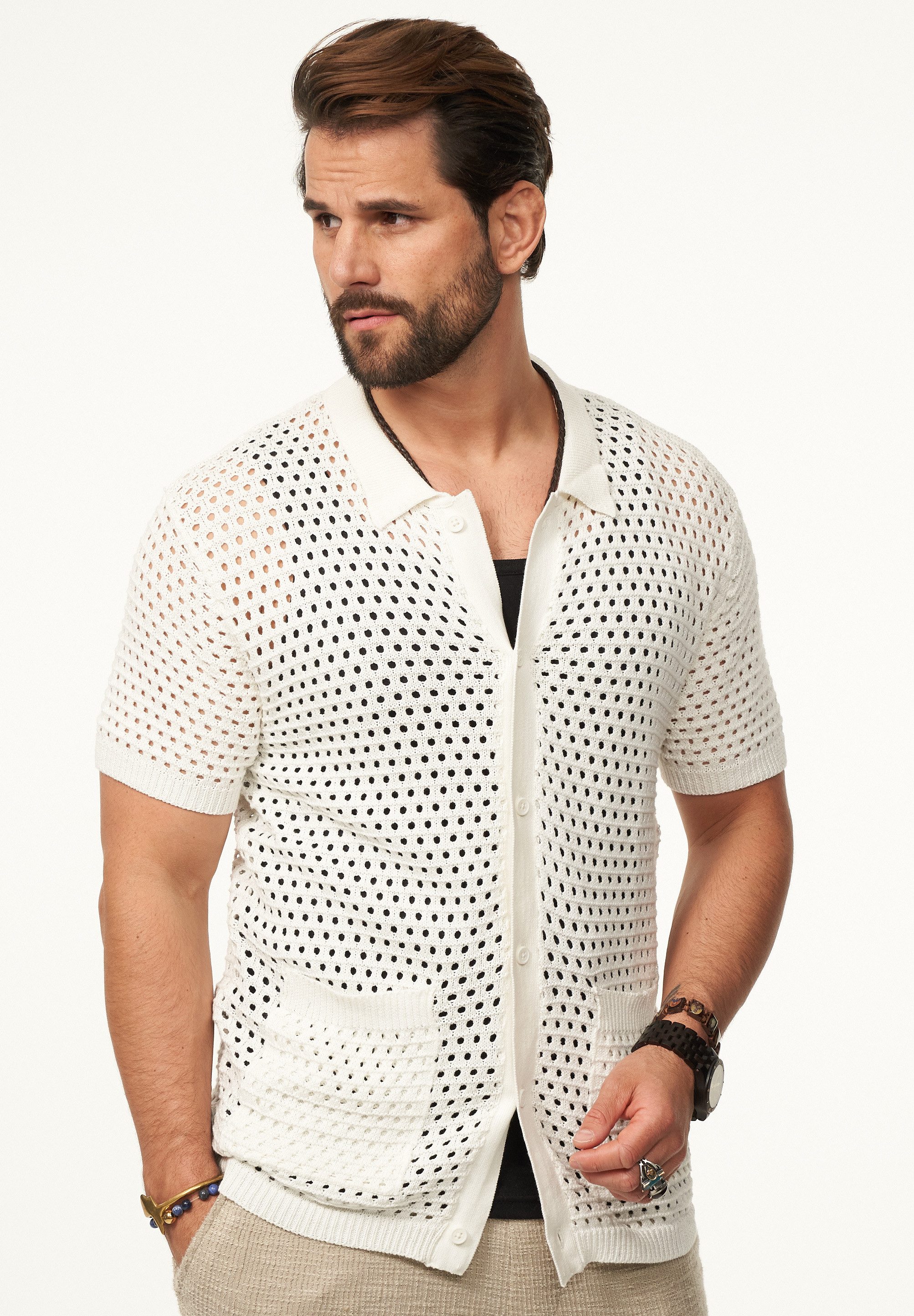 Poloshirt im Crochet Vintage Summer-Look