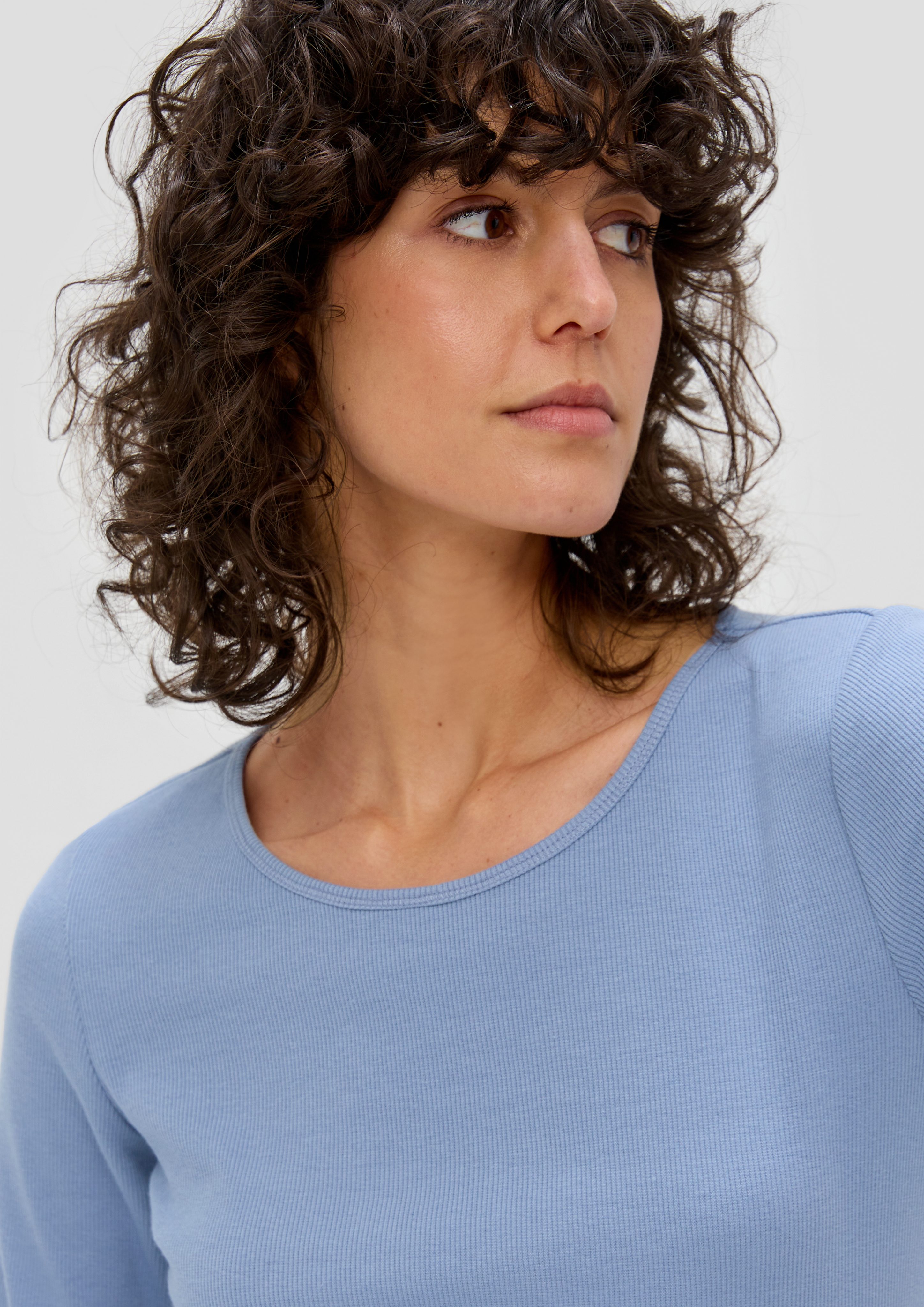s.Oliver 3/4-Arm-Shirt 3/4-Ärmel-Shirt mit Rollsaum günstig online kaufen