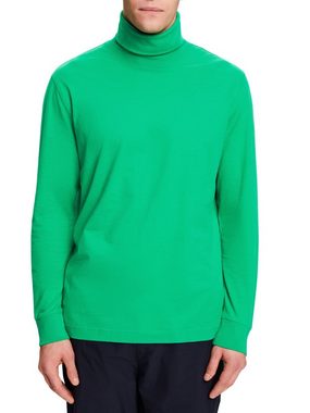 Esprit Langarmshirt Baumwoll-Longsleeve mit Rollkragen (1-tlg)