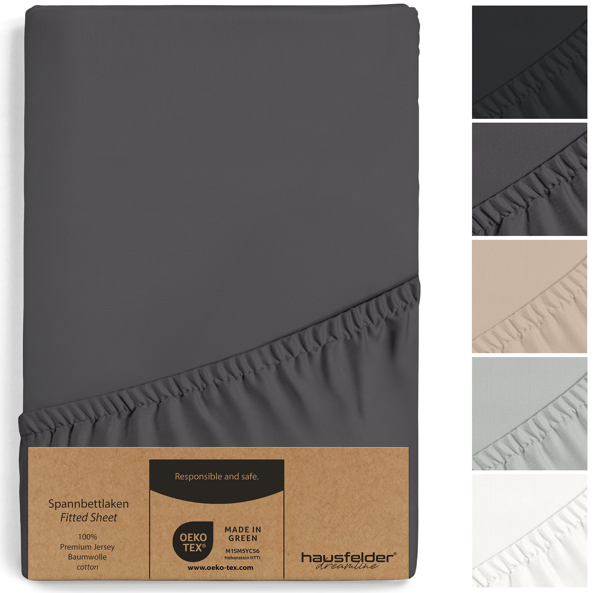 Hausfelder Spannbettlaken Boxspring Bettlaken 180/200x200 cm, günstig online kaufen