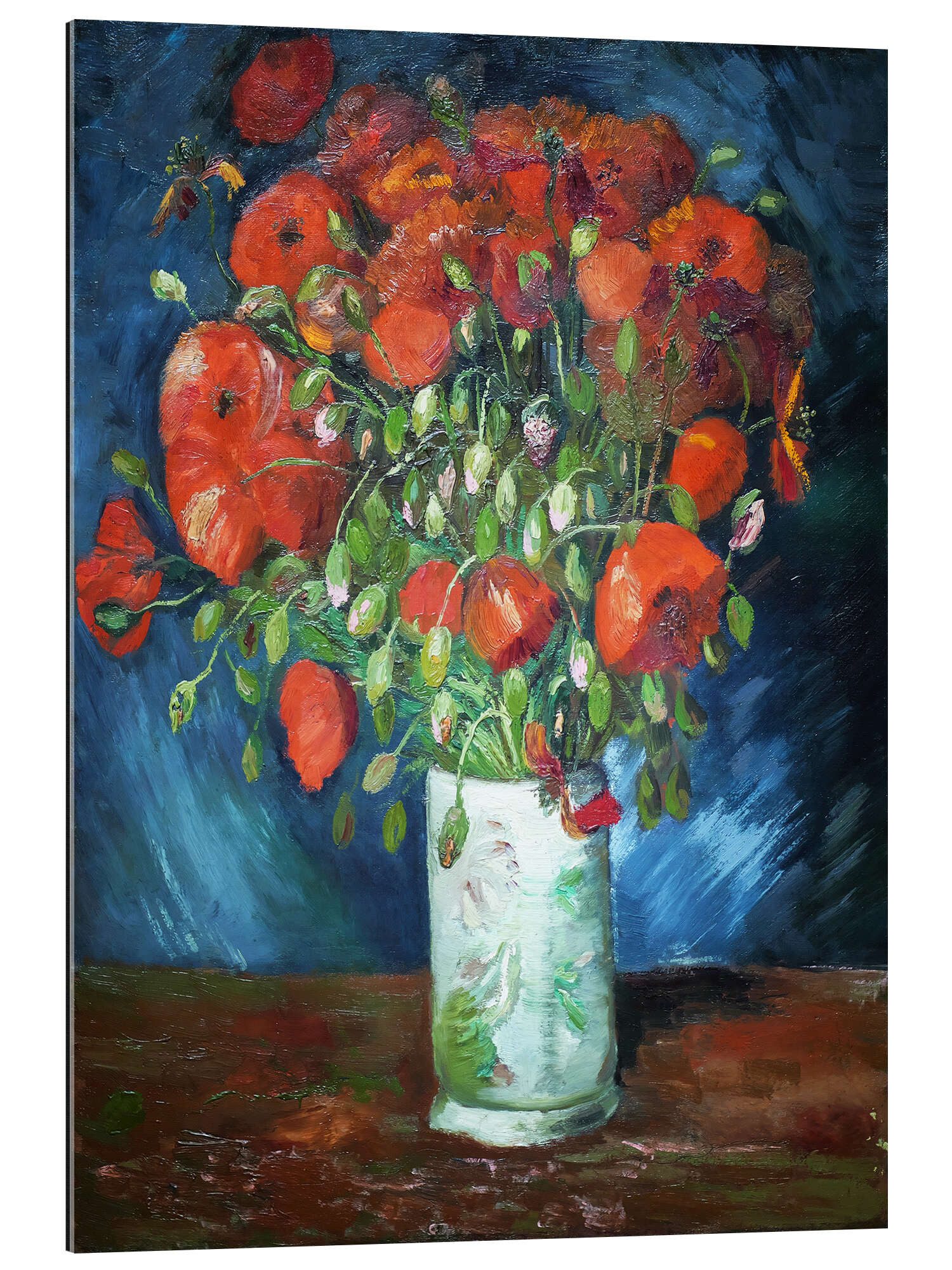 Posterlounge Wandbild Vase mit rotem Klatschmohn, Vincent van Gogh, erhältlich als Poster, Leinwandbild, Wandsticker oder Acrylglasbild