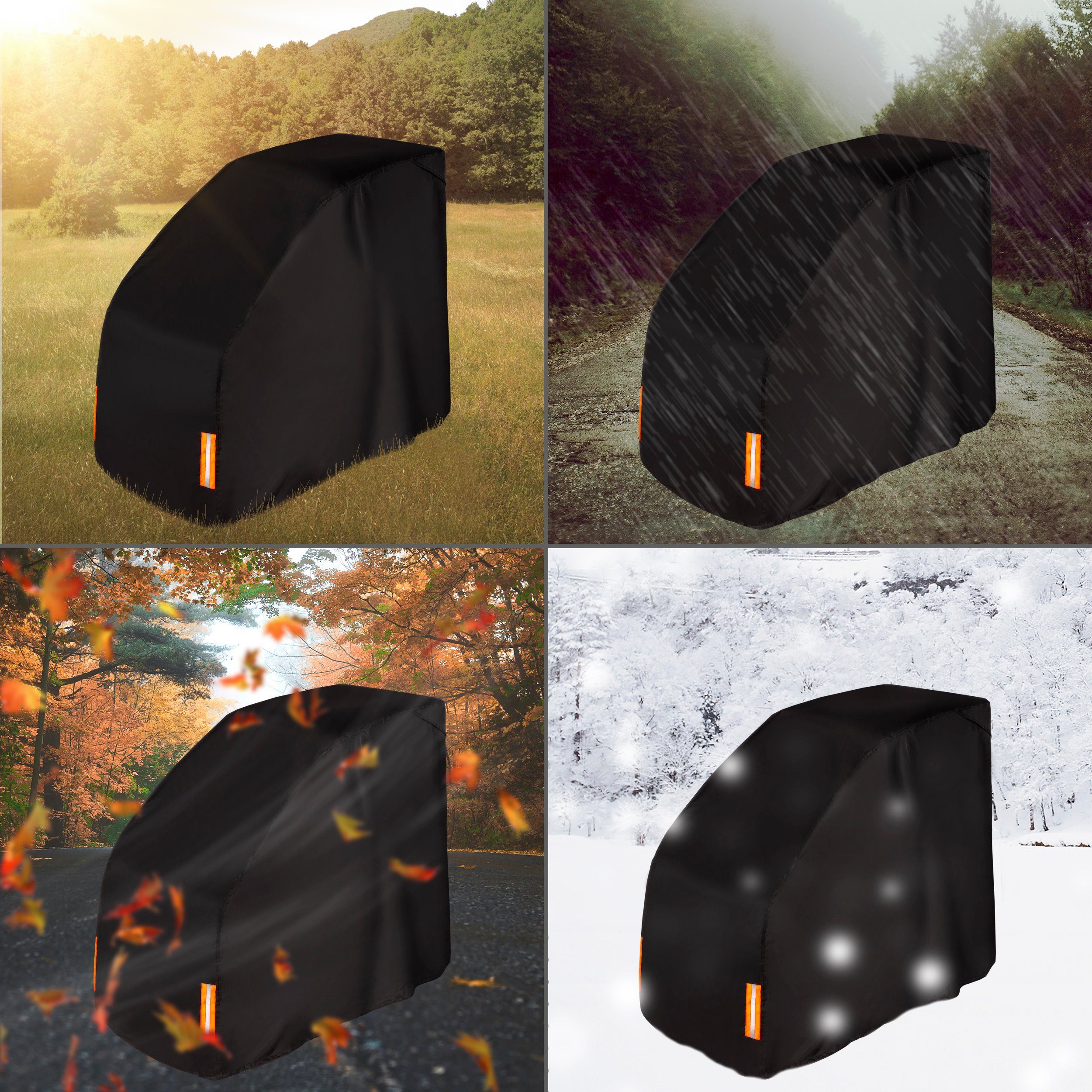 WANDGU Faltgarage Für Fahrradanhänger - Wasserdichte Abdeckung 140x88x92cm Mit UV-Schutz