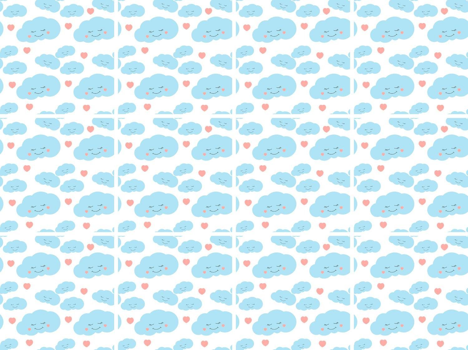 queence Fliesenaufkleber Wolken, Stickerfliesen, selbstklebend, Sticker, 12er Set