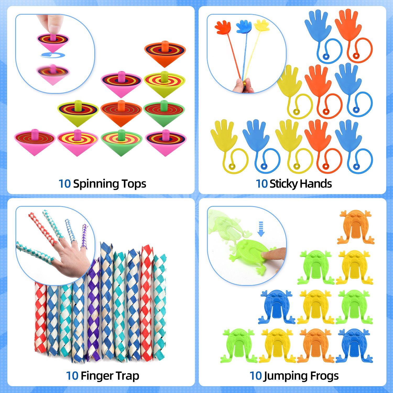 Coradoma Spielesammlung Mitgebsel Kindergeburtstag Gastgeschenke Set 140 Teile Mitbringsel, Kinderspiel