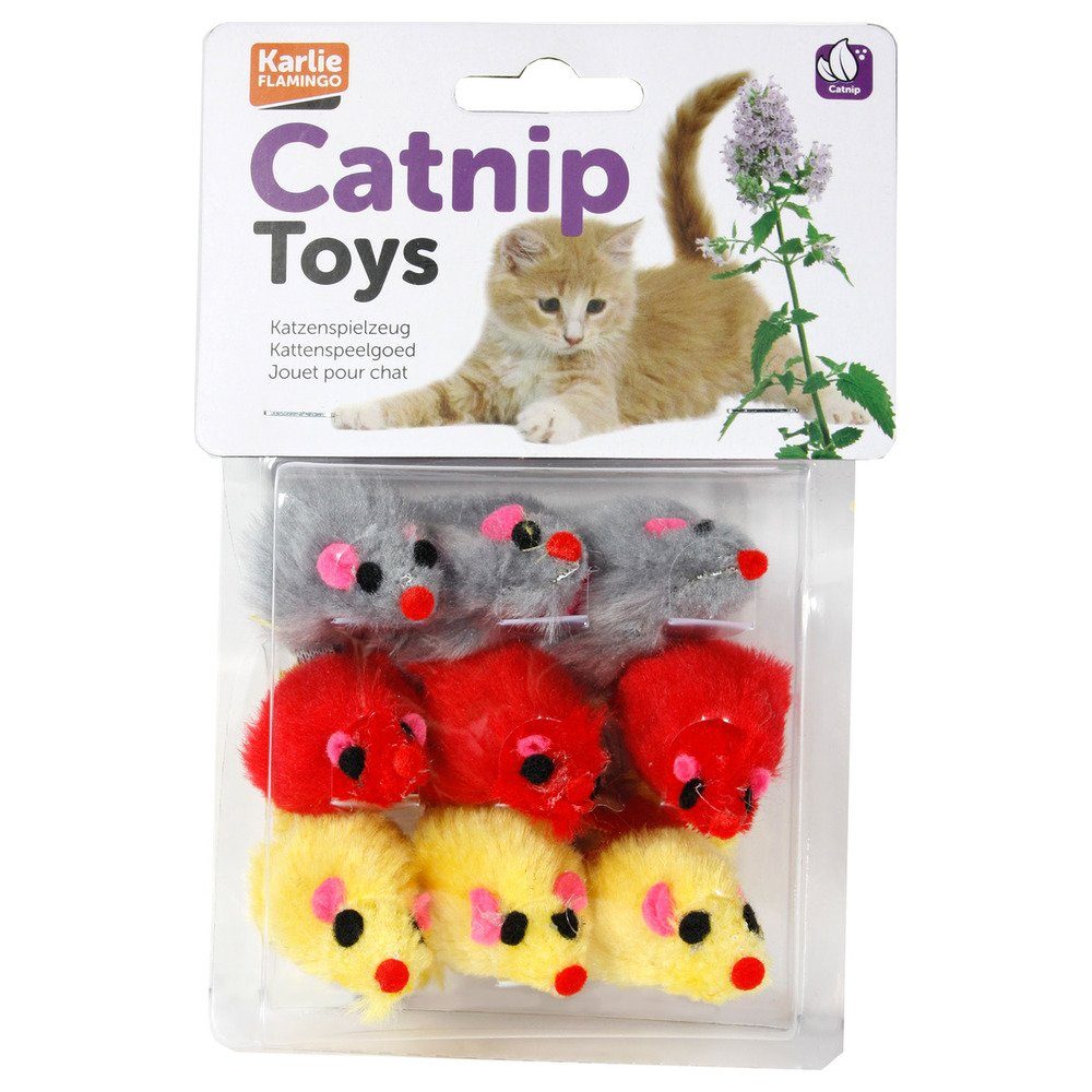 Karlie Tierkuscheltier Plüschmäuse - 9 Stück