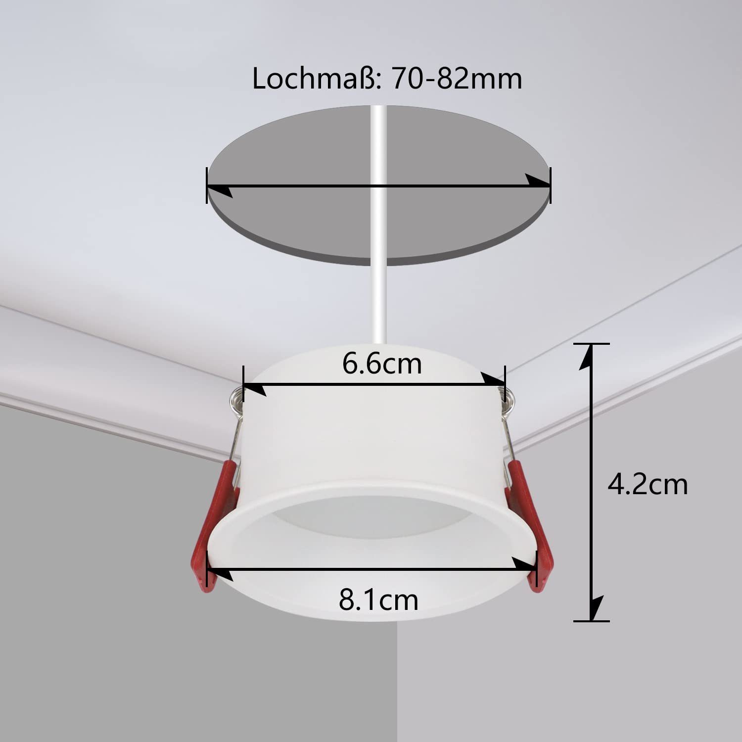 Nettlife LED Einbaustrahler Set 5er 230V/5W, Neutralweiß Einbaustrahler