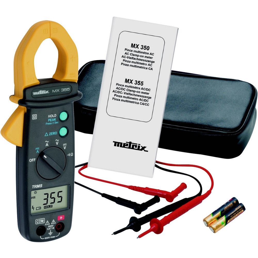 METRIX Spannungsprüfer Metrix MX 355 Stromzange digital CAT III 600 V Anzeige (Counts): 600, (MX 355)