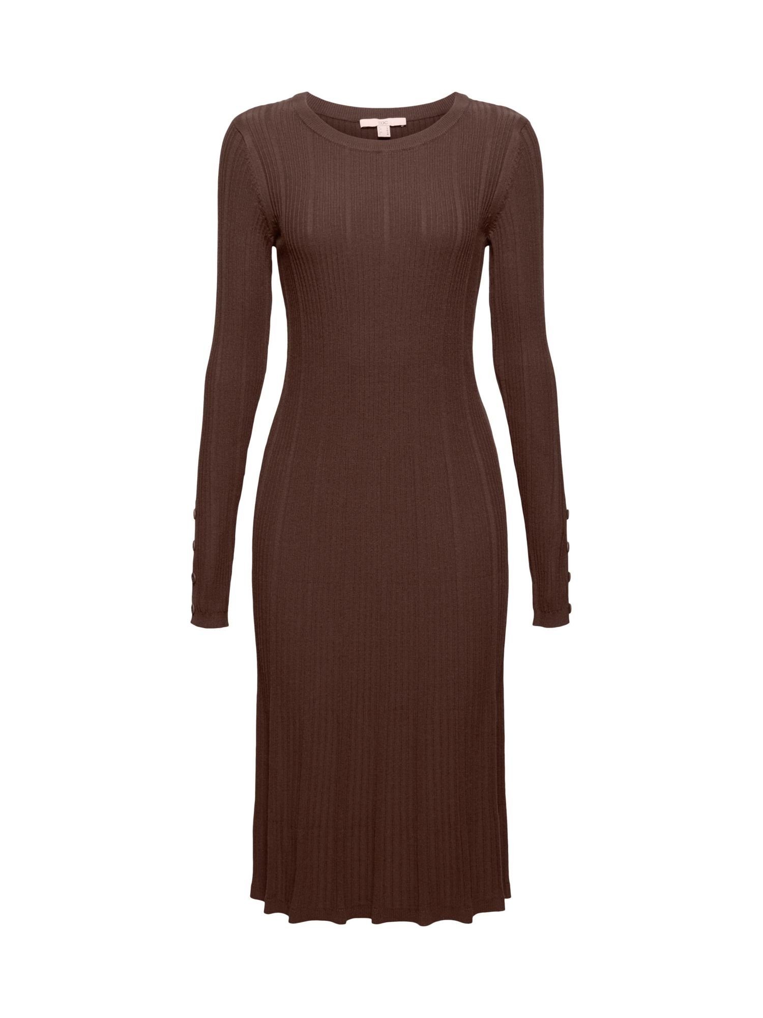edc by Esprit Midikleid »Tailliertes Rippstrick-Kleid, 100% Baumwolle«  online kaufen | OTTO