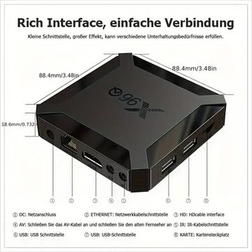 Bifurcation Streaming-Box Smart TV Box Quad-Core CPU Streaming Media Player 4K 2,4G WiFi