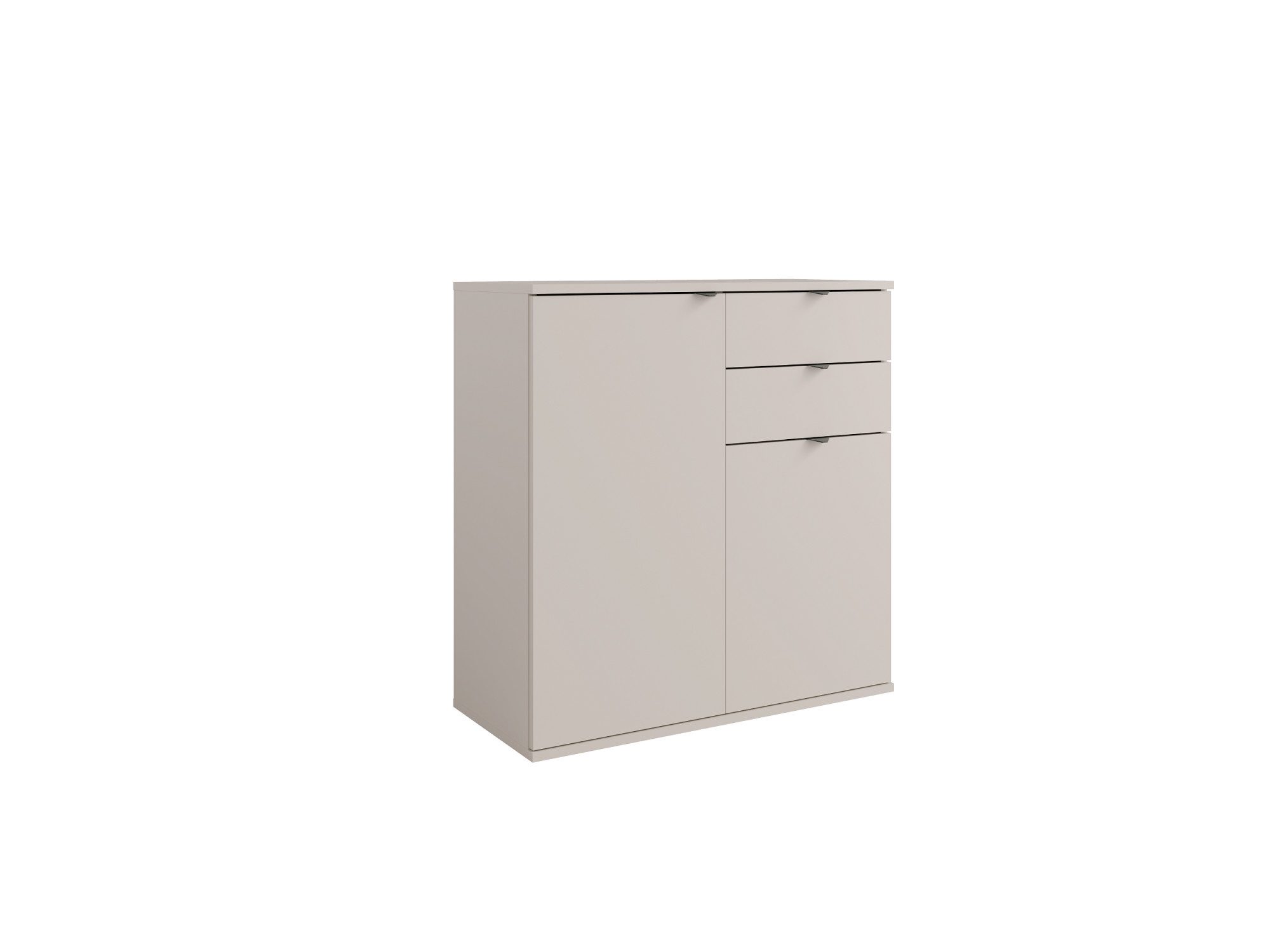 OTTO home Kommode THALIAANA Sideboard mit 2 Türen und 2 Schubladen, Breite 80 cm, Schrank in 3 Farben erhältlich, schwarze Metallgriffe, viel Stauraum