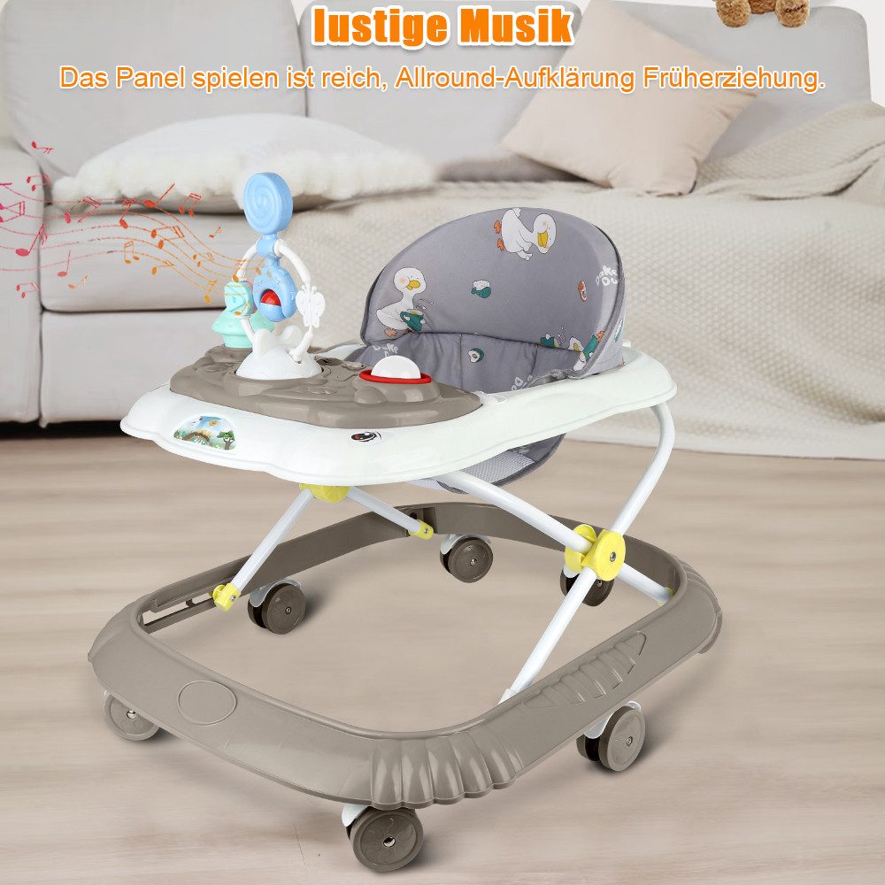 JEOBEST Lauflernhilfe 3 in 1 Lauflernhilfe Babywalker mit Spielstation & Sp günstig online kaufen