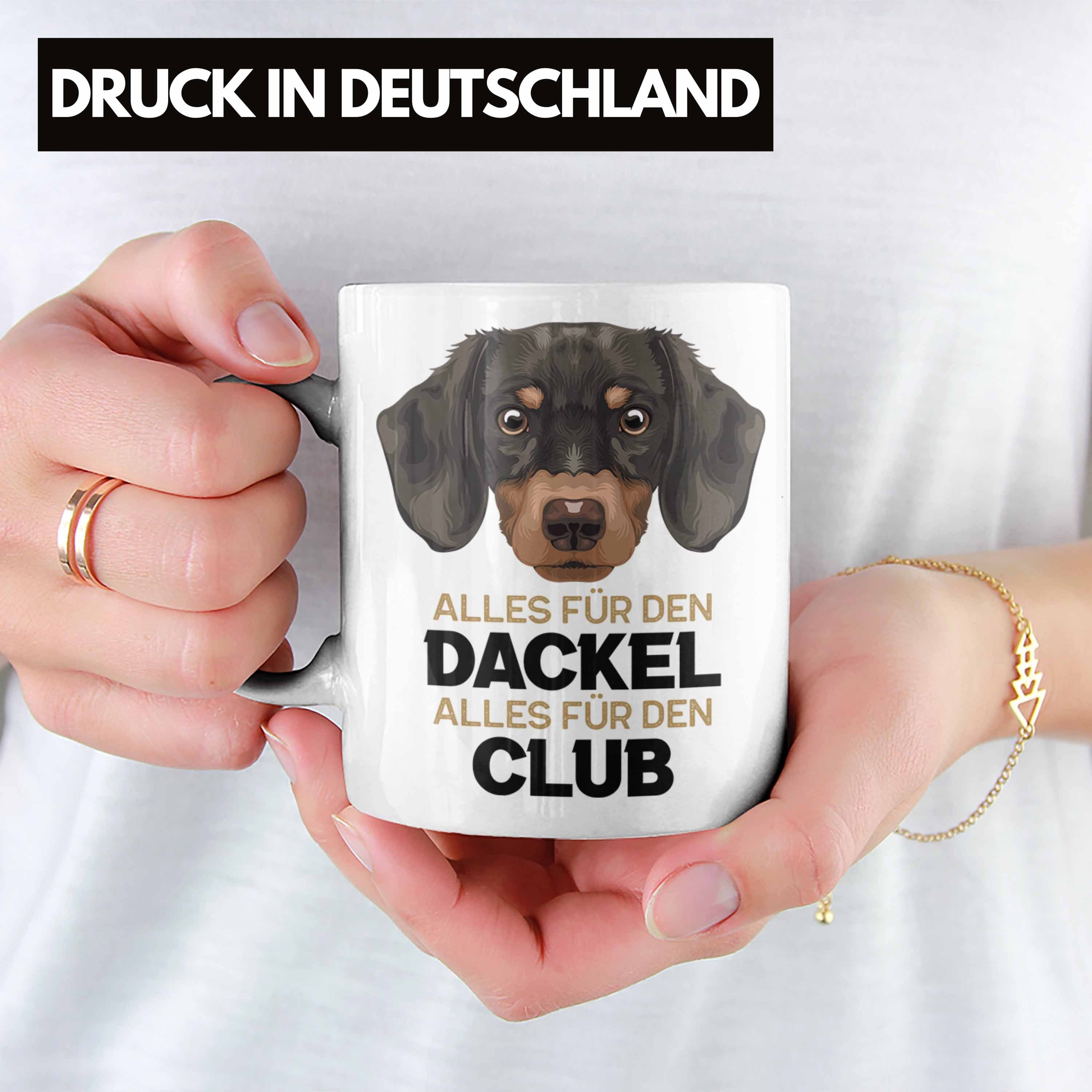 Geschen Tasse Trendation Mom Dackel-Besiterin für Geschenk Tasse Frauchen Grafik Weiss Dackel
