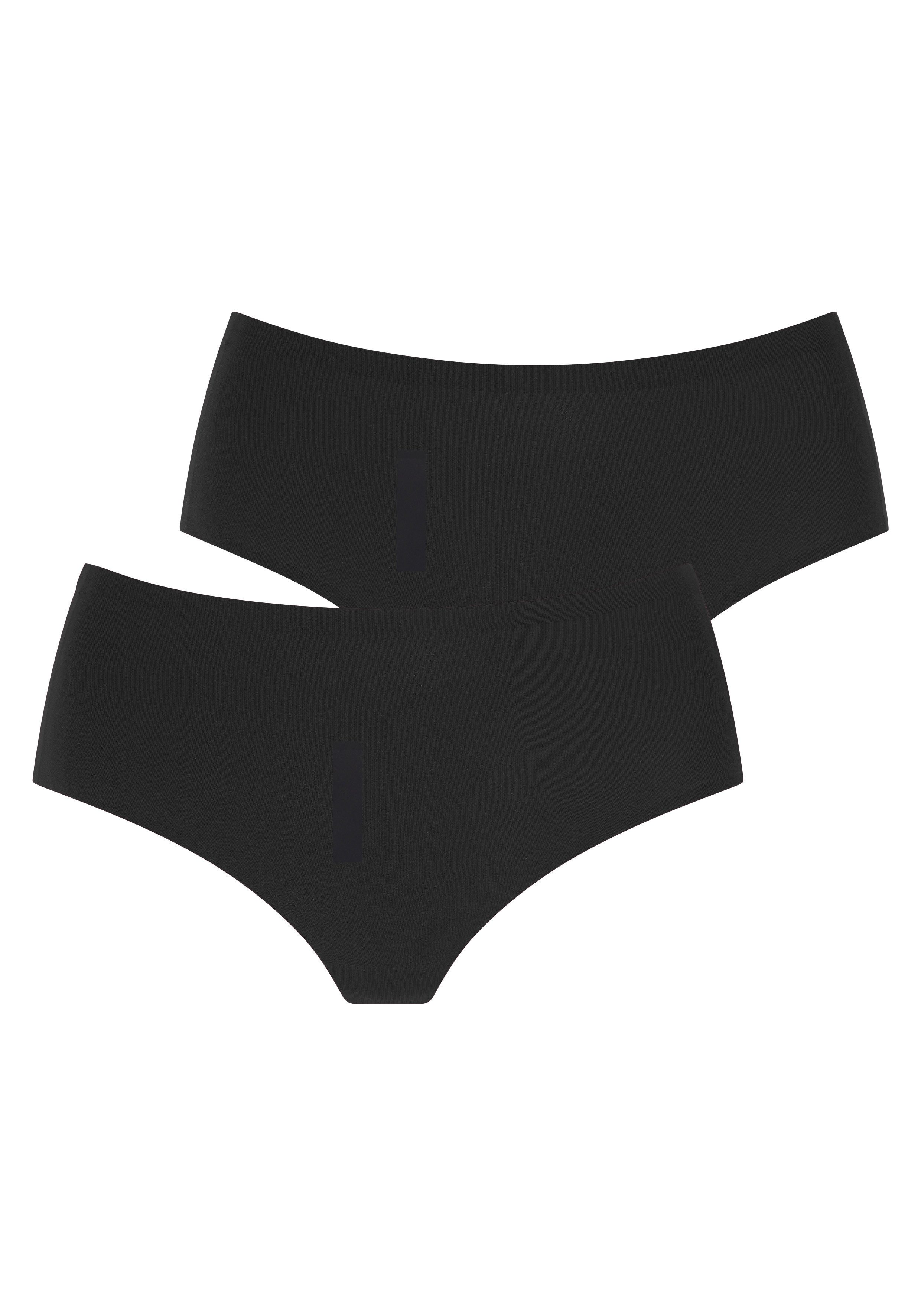 LASCANA High-Waist-String Superstretch (2er-Pack) nahtlose Verarbeitung, leichte Mikrofaserqualität