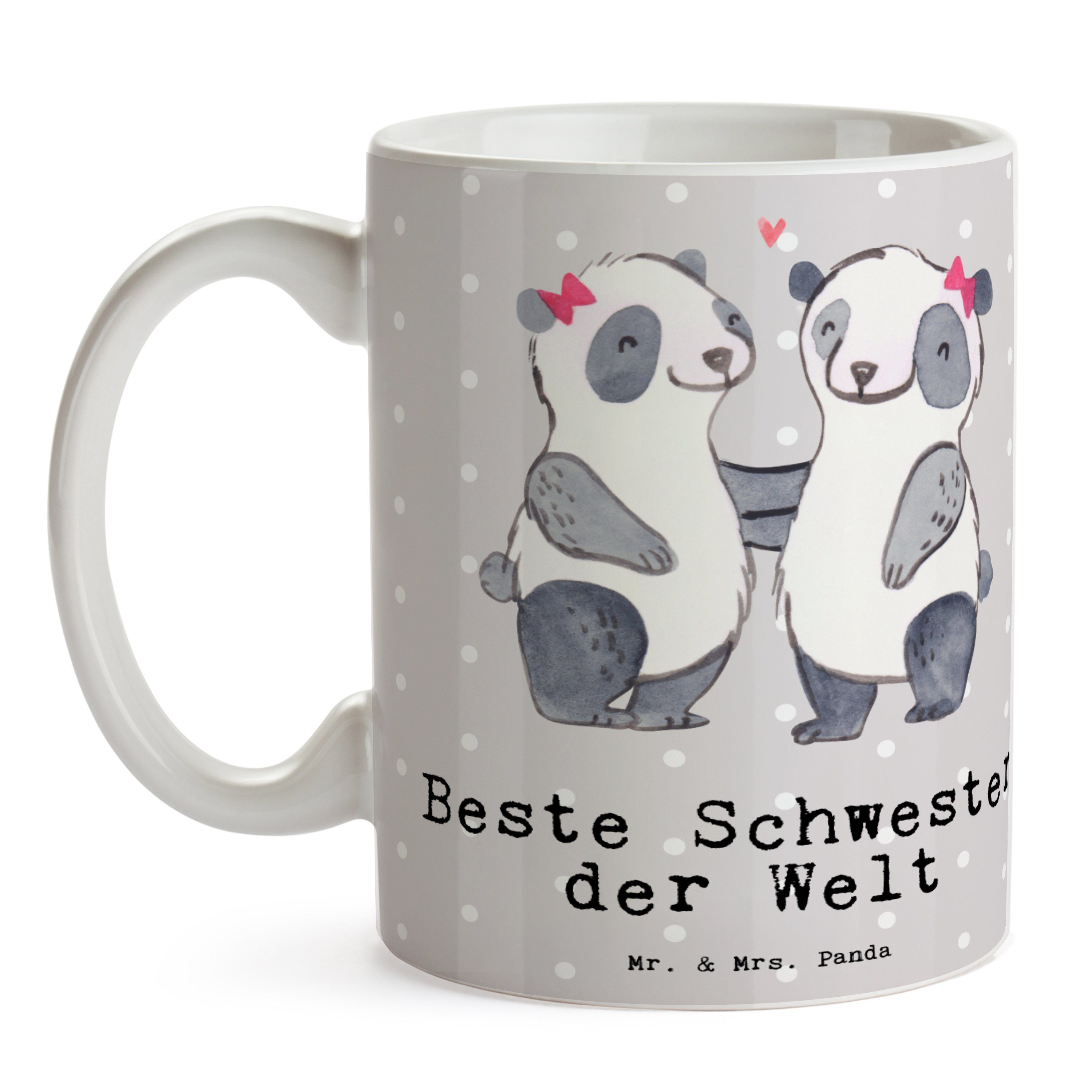Beste Mr. Geburtstags, Keramik & Tasse - Panda Pastell Grau Welt Panda Schwester Mrs. Geschenk, - der