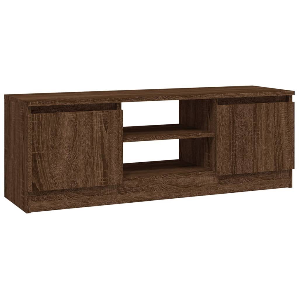 Eichen-Optik Tür mit TV-Schrank 102x30x36 cm furnicato Braun