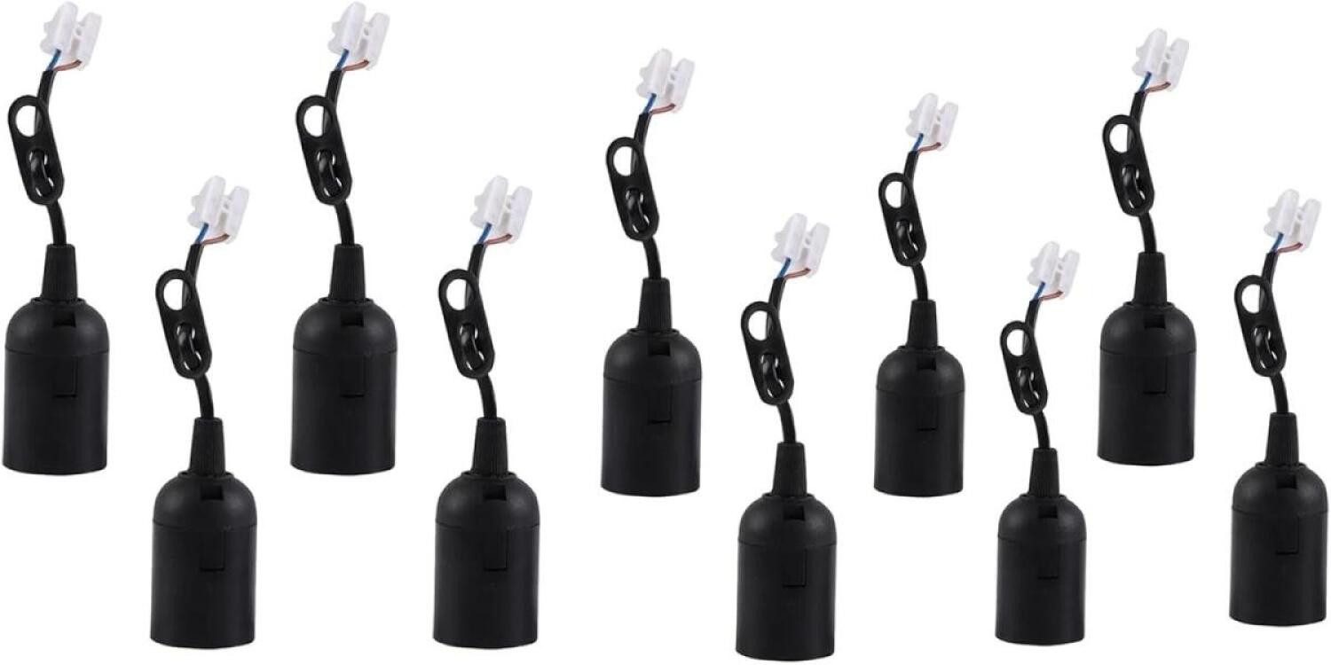 FELIXLEO Lampenfassung 10 Stücke Fassung E27 Renovierfassung Lampenfassung mit Kabel, (1-St)