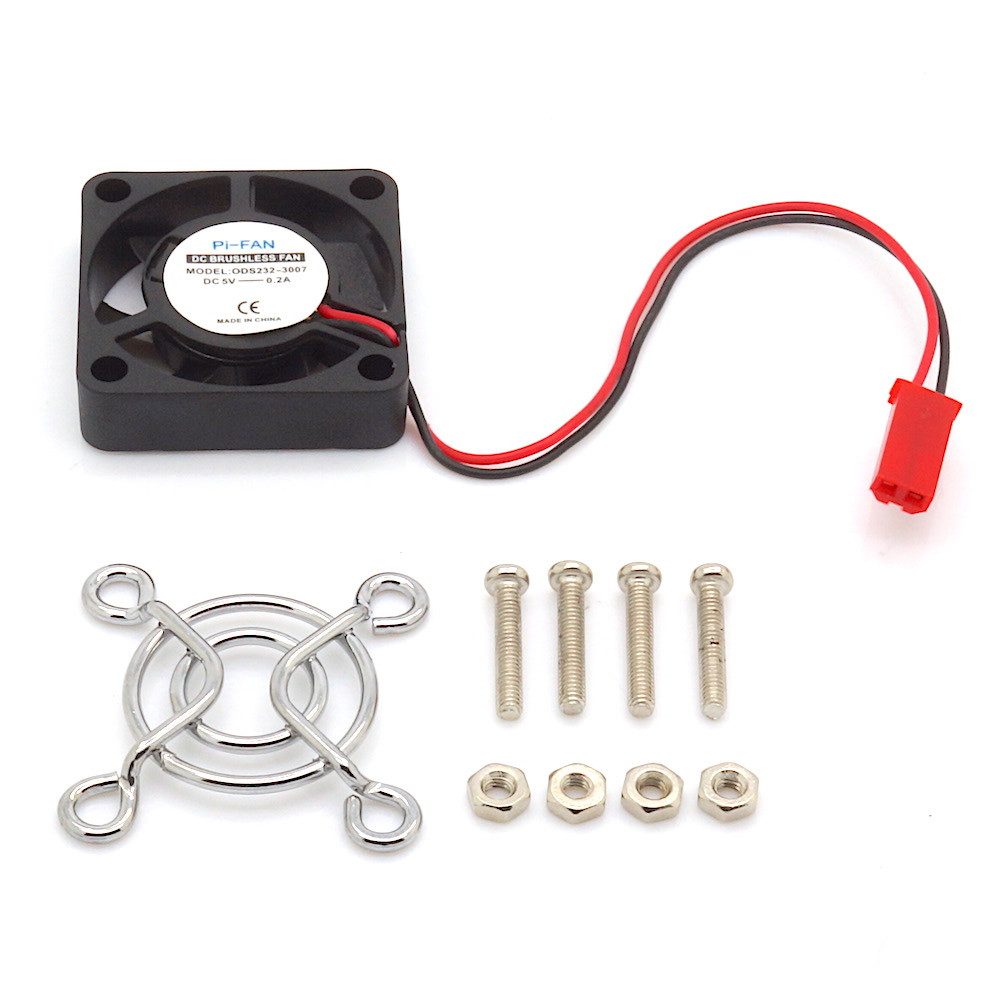 Computer-Kühler BerryBase Lüfter 30x30x7mm 5V DC mit Dupont Stecker, für Raspberry Pi