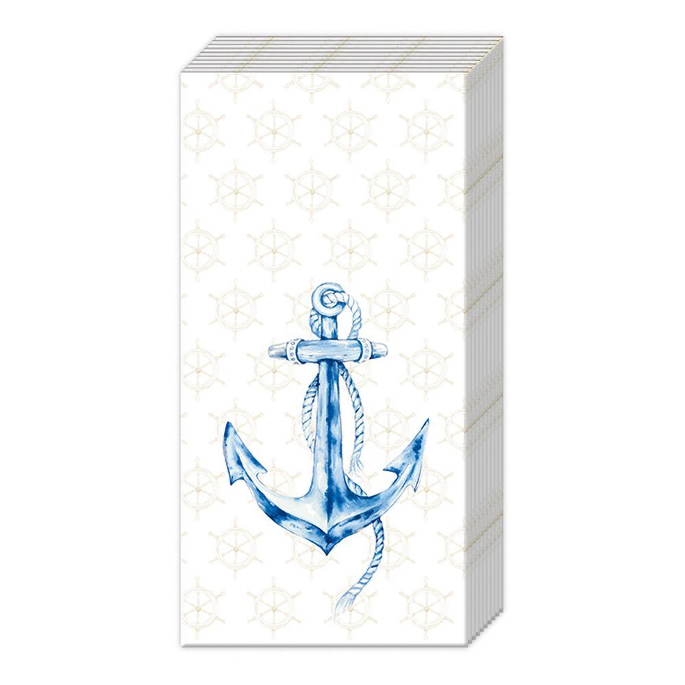 IHR Papierserviette Papiertaschentücher Anker, (10 St), 21 cm x 21 cm