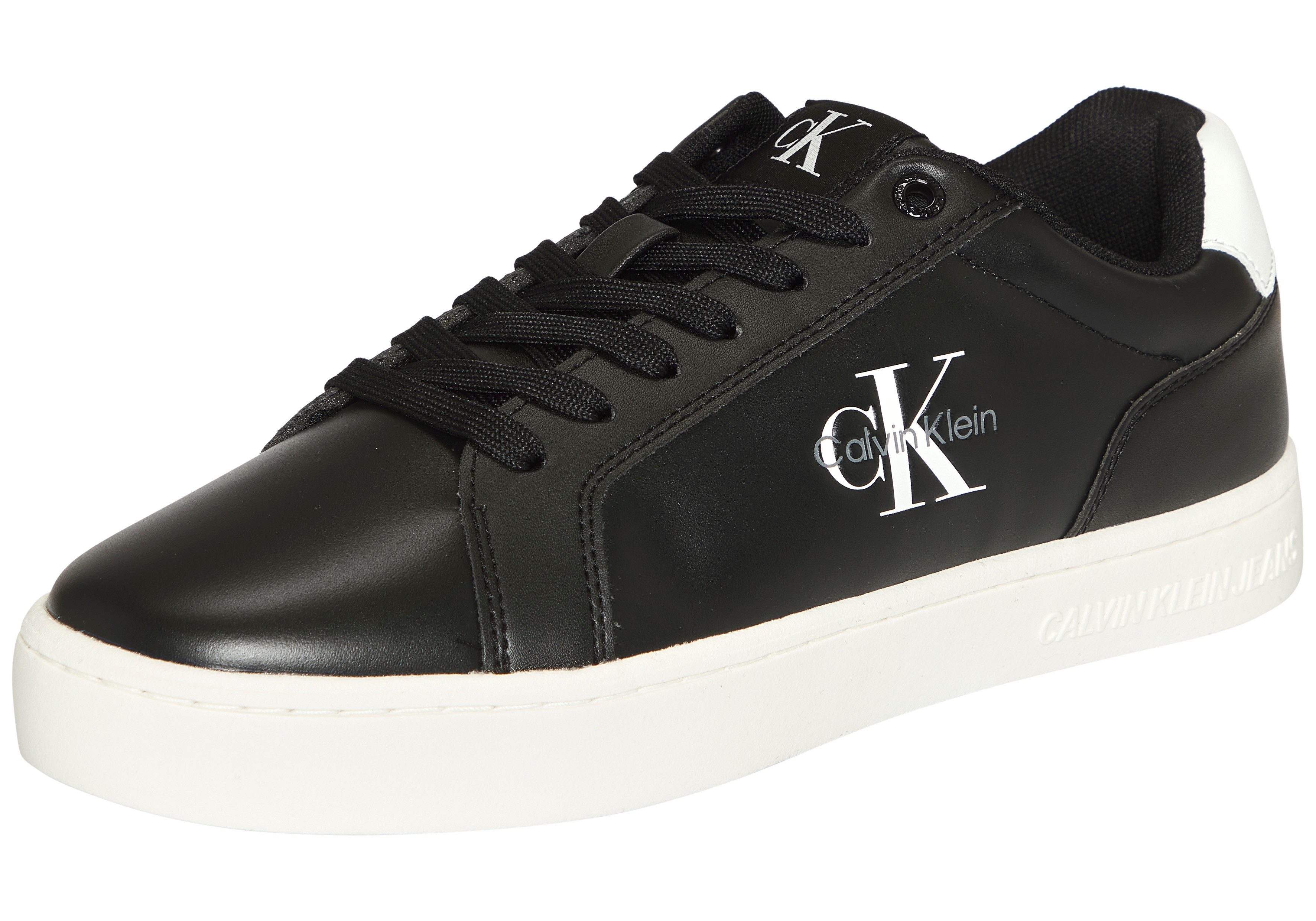 Calvin Klein Jeans CLASSIC CUPSOLE MONO LTH Sneaker Freizeitsneaker, Halbschuh, Schnürschuh in klassischer Optik