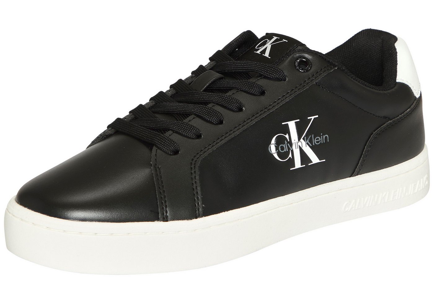 Calvin Klein Jeans CLASSIC CUPSOLE MONO LTH Sneaker Freizeitsneaker, Halbschuh, Schnürschuh in klassischer Optik