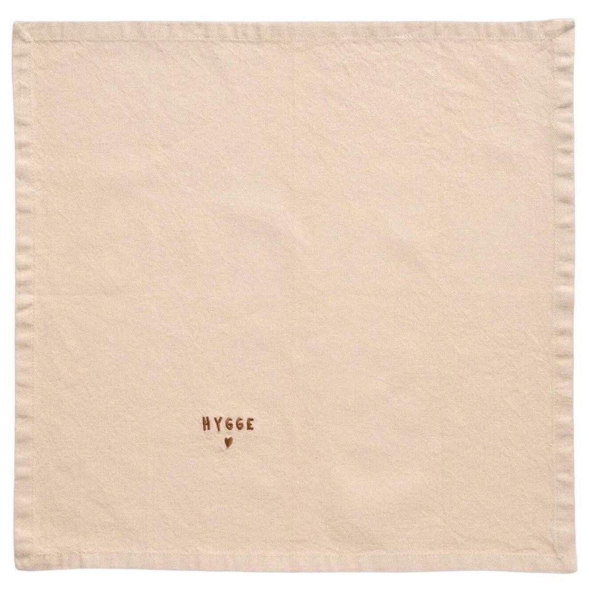 Ib Laursen Serviettenhalter Ib Laursen Stoffserviette Tradition mit Schriftzug Hygge (40x40cm)