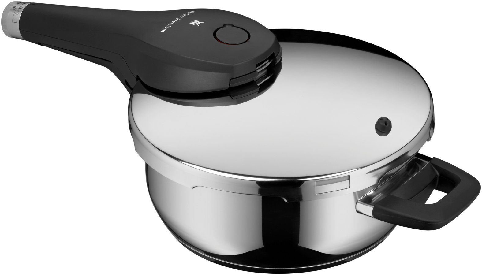 WMF Schnellkochtopf Perfect Premium One Pot Schnellkochtopf, 22 cm, 3,0 Liter, Cromargan® Edelstahl rostfrei 18/10 (1x Dampf-/ Druckkochtopf ohne Einsatz (Volumen 3,0l, Ø 22 cm) mit Deckel und Dichtungsring, 1-tlg., 1x Dampf-/ Druckkochtopf ohne Einsatz mit Deckel und Dichtungsring), One Pot