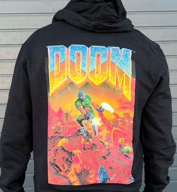 Bioworld Hoodie DOOM Hoodie Sweatshirt mit Kapuze Jacke Erwachsene + Jugendliche Kapuzenjacke Druck vorne + hinten S M L XL XL XXL