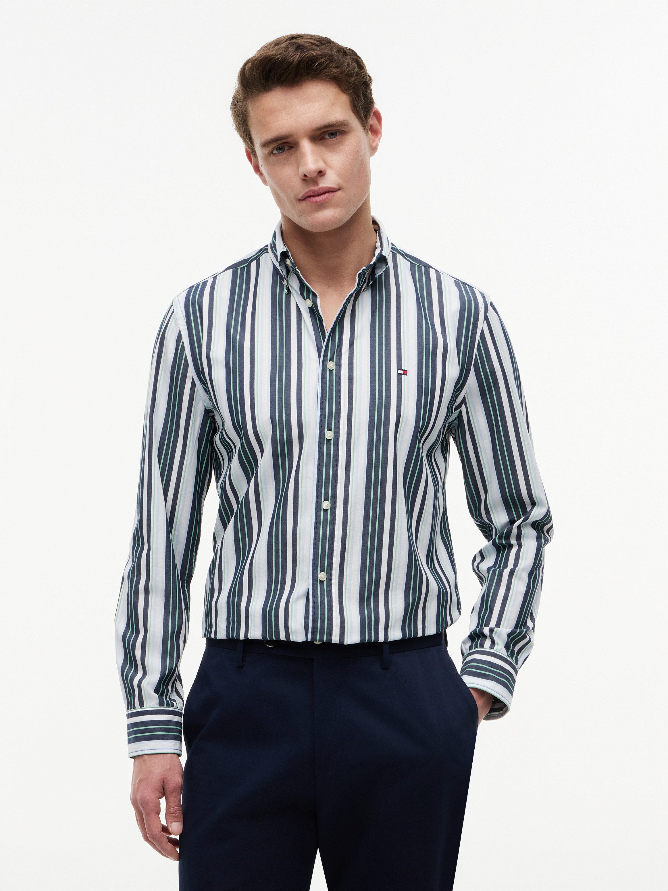 Langarmhemd POPLIN MULTI STPE SHIRT